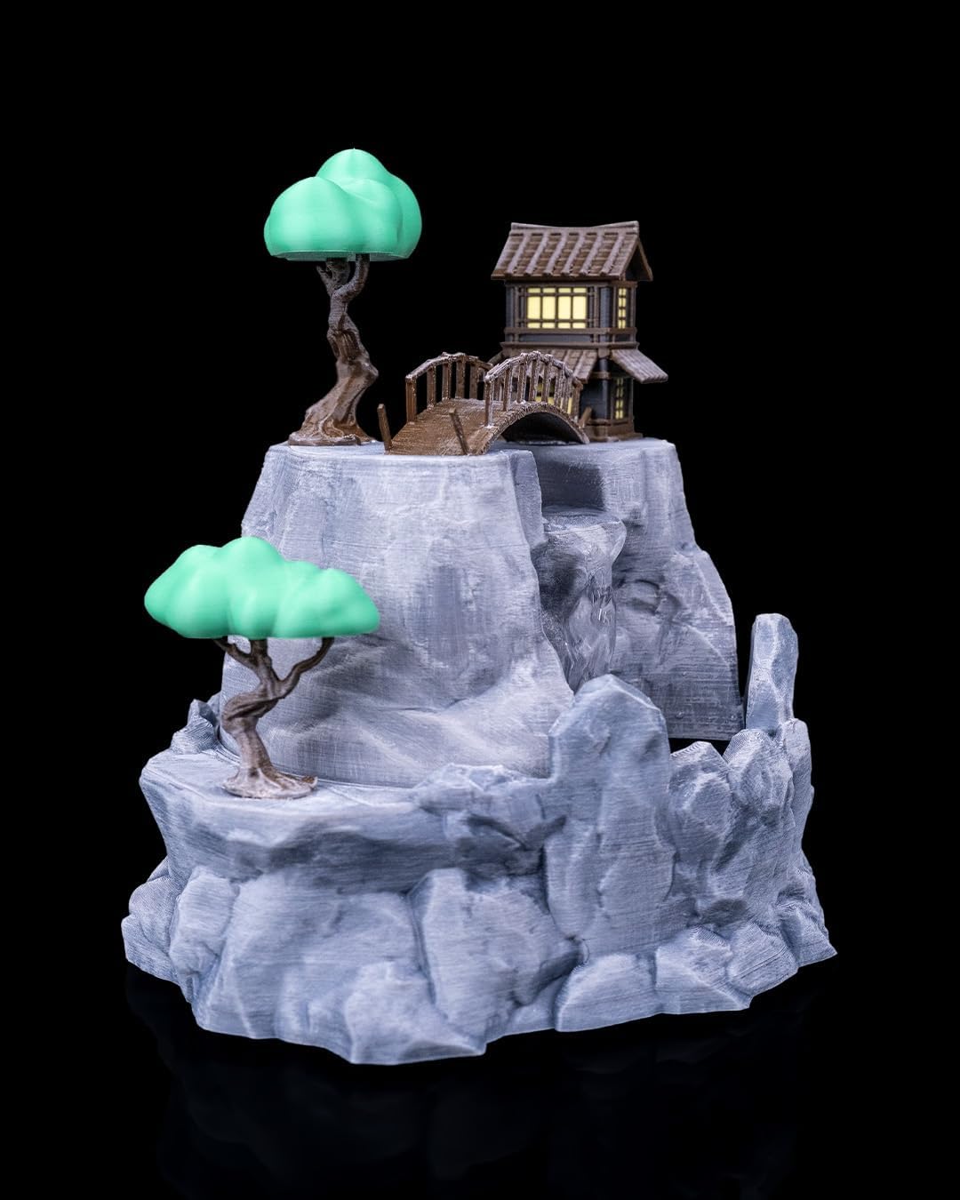 Japanese Style Tabletop Water Fountain with LED Light