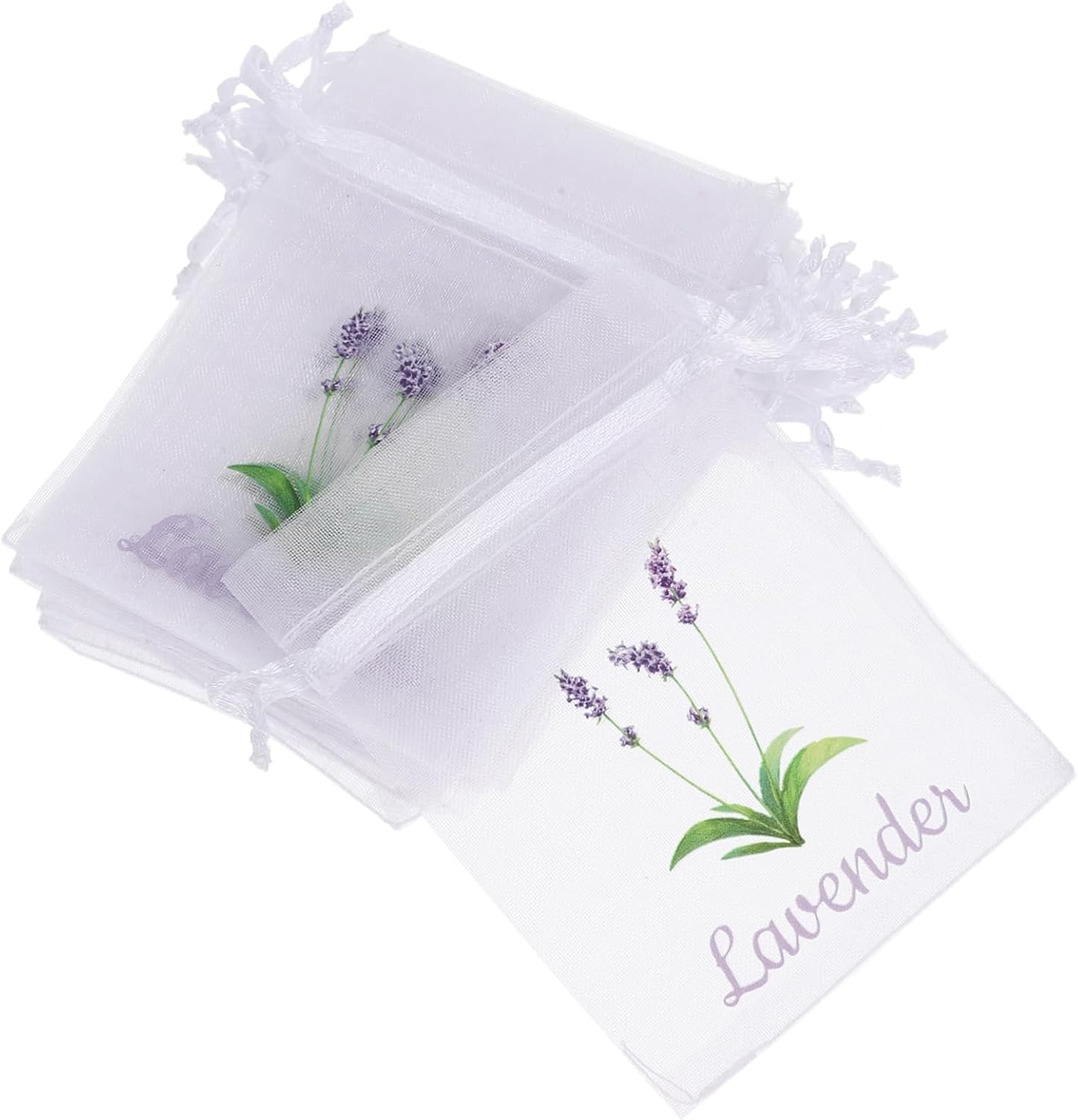 StobaZA 20pcs Lavender Sachet Bags Empty Drawstring Pouches for Storage and Home Organization