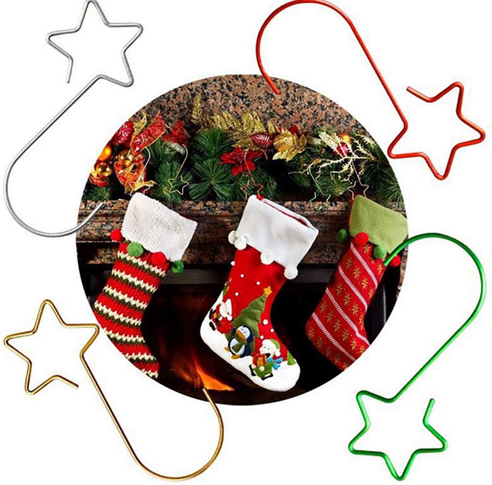 60Pcs Star Shape Wreath Hooks for Christmas Tree
