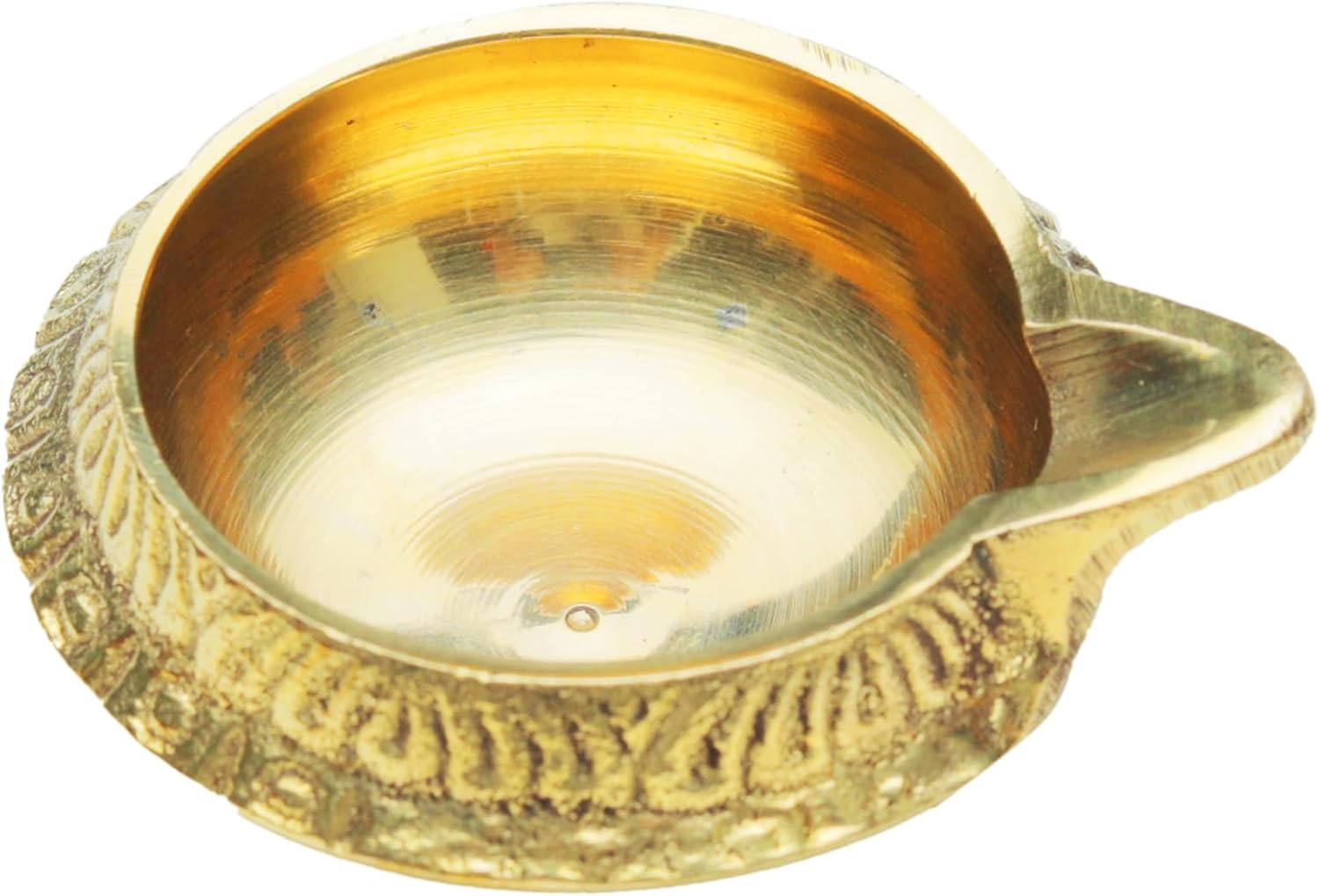 Set of 4 Brass Diya Oil Lamps for Pooja Holi Festival Decor
