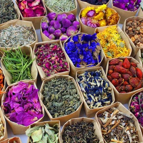50 Pieces Dried Flower Set for Crafts and Decor