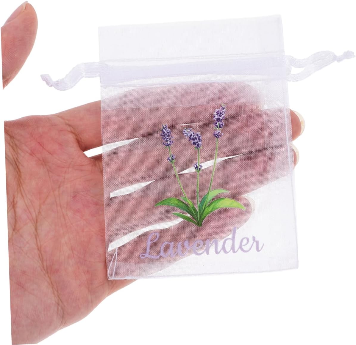 Garneck Lavender Storage Bags 50pcs Drawstring Pouches for Fragrance Tea Loose Items