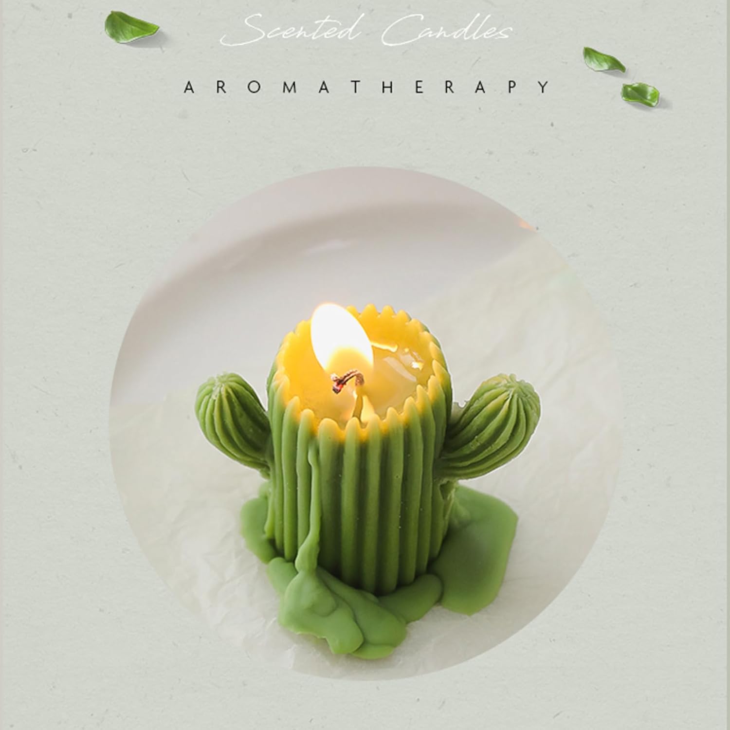 Cactus Shaped Candles with 4 Scents and Colors