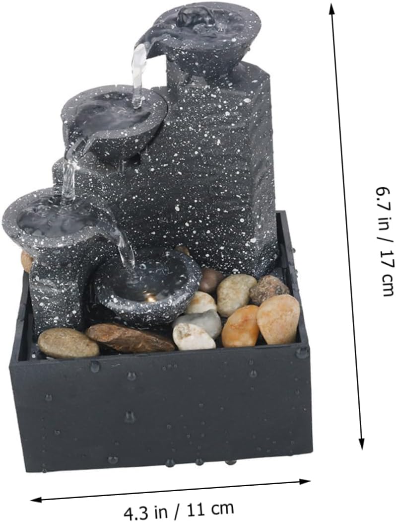 1pc Battery-Powered Waterfall Decor Artificial Fountain for Indoor