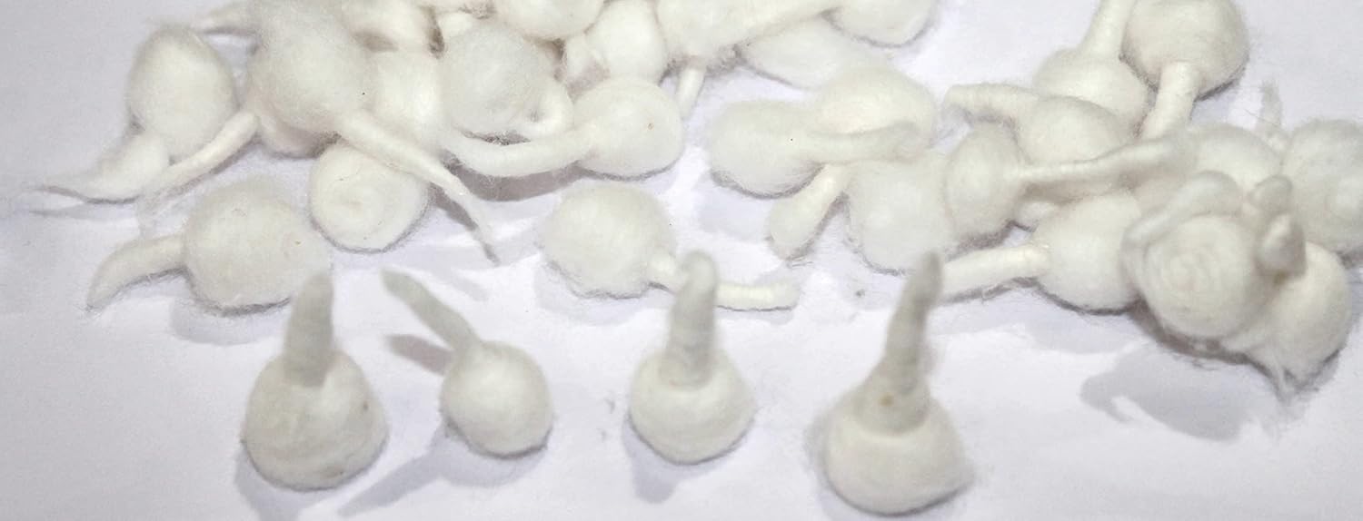 200 Pc Round Cotton Wicks for Oil Lamps Diya Pooja All Occasions