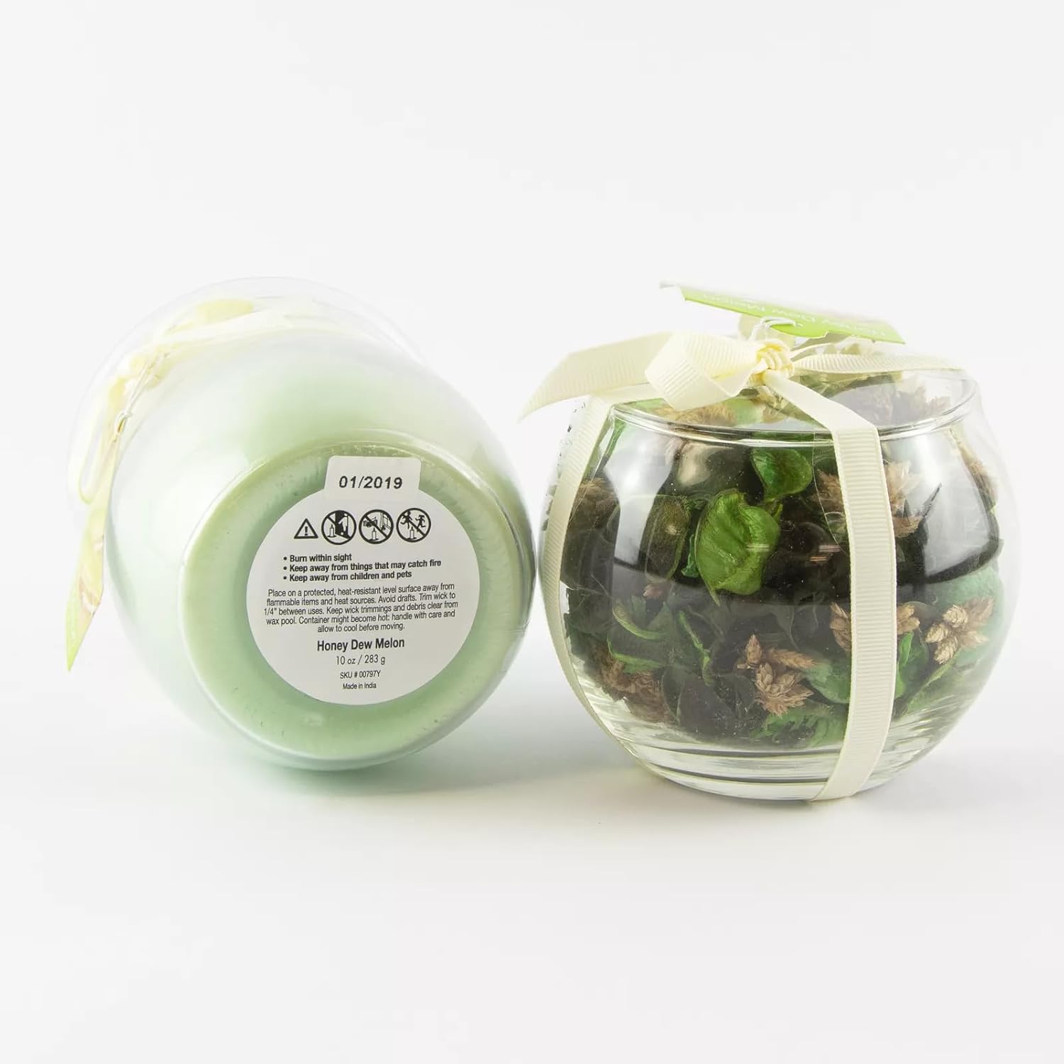 Fragrant Delights Honeydew Melon Candle and Potpourri Set