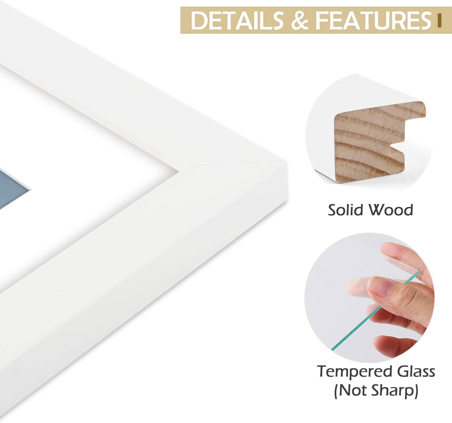 Golden State Art 8x10 White Photo Frame Set of 10