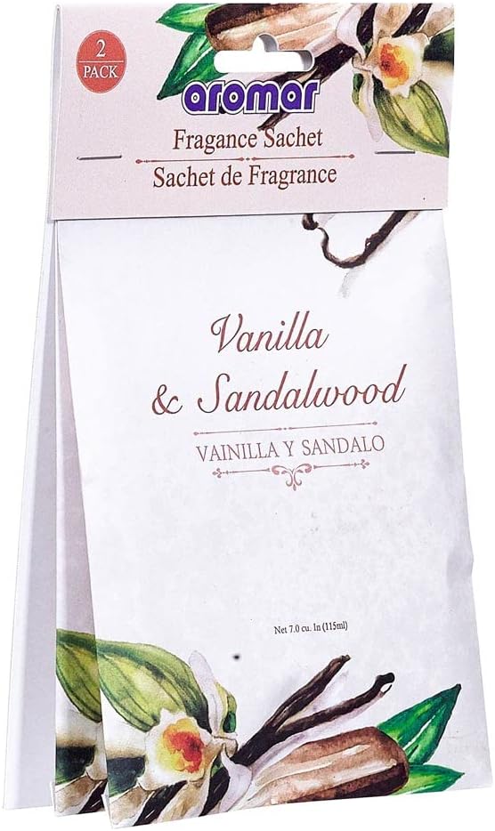 6 Pack Vanilla Sandalwood Scented Sachets for Home and Closet