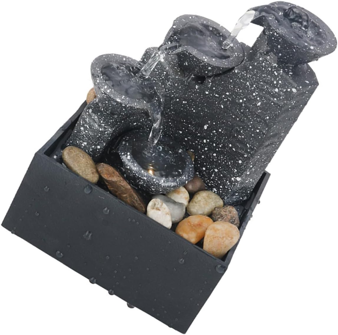 1pc Battery-Powered Waterfall Decor Artificial Fountain for Indoor