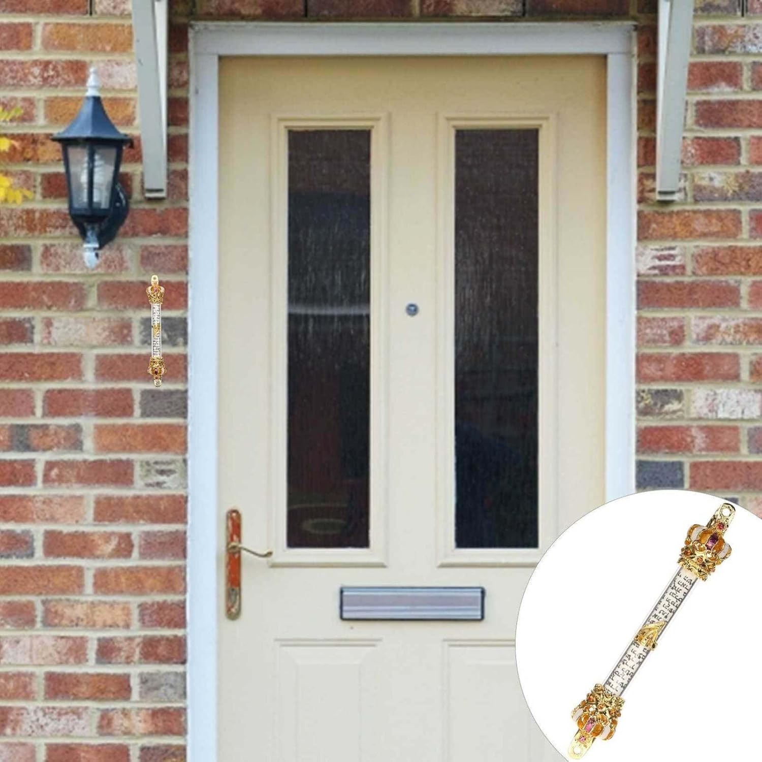Luxshiny Retro Metal Mezuzah Door Decor