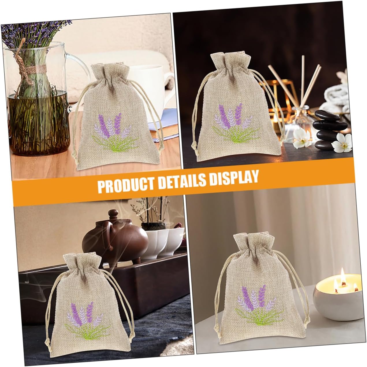 SOESFOUFU 5Pcs Lavender Sachet Bags for Fragrance Storage