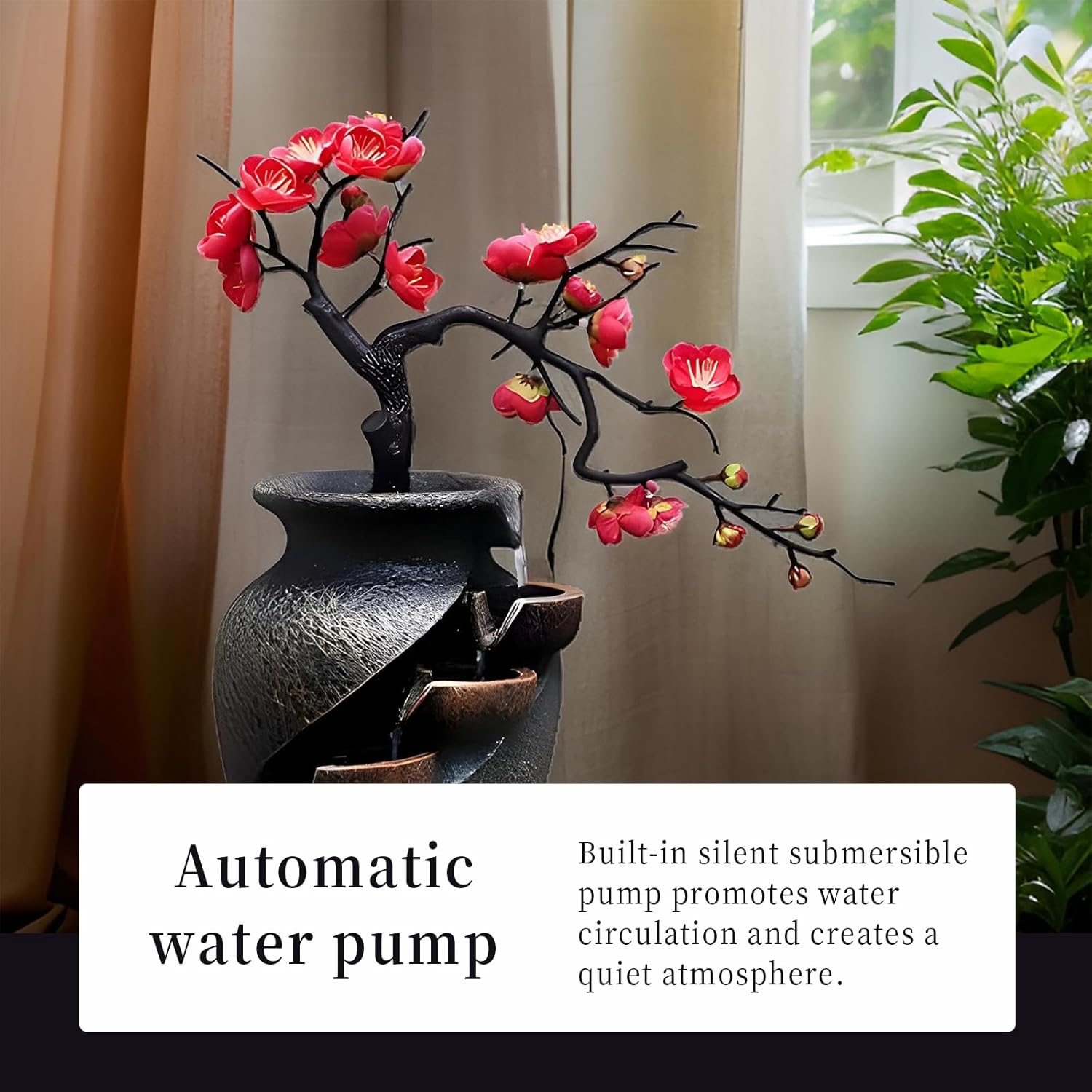 CYLLYKGIFT 10PCS Natural Crystals Indoor Fountain Pot for Home Decor