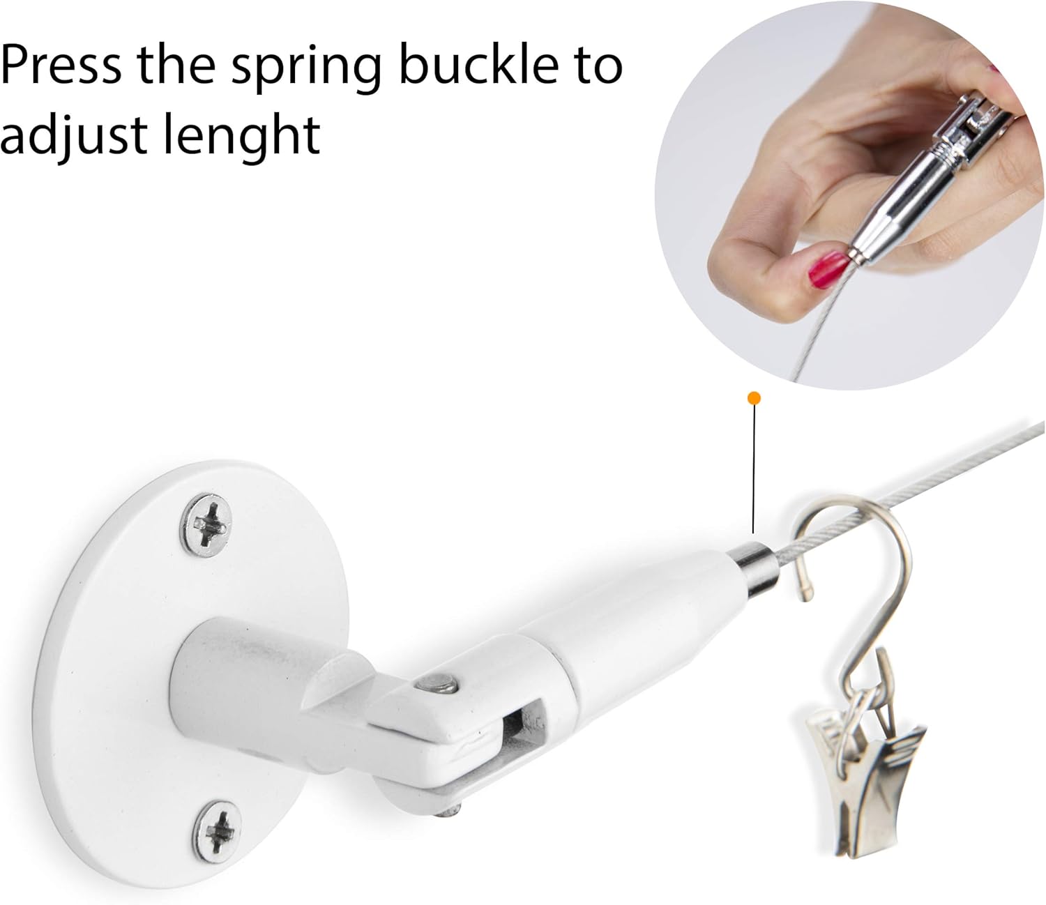 You Have Space TOTART Picture Hanging Kit with 18 Clips and Curtain Rod