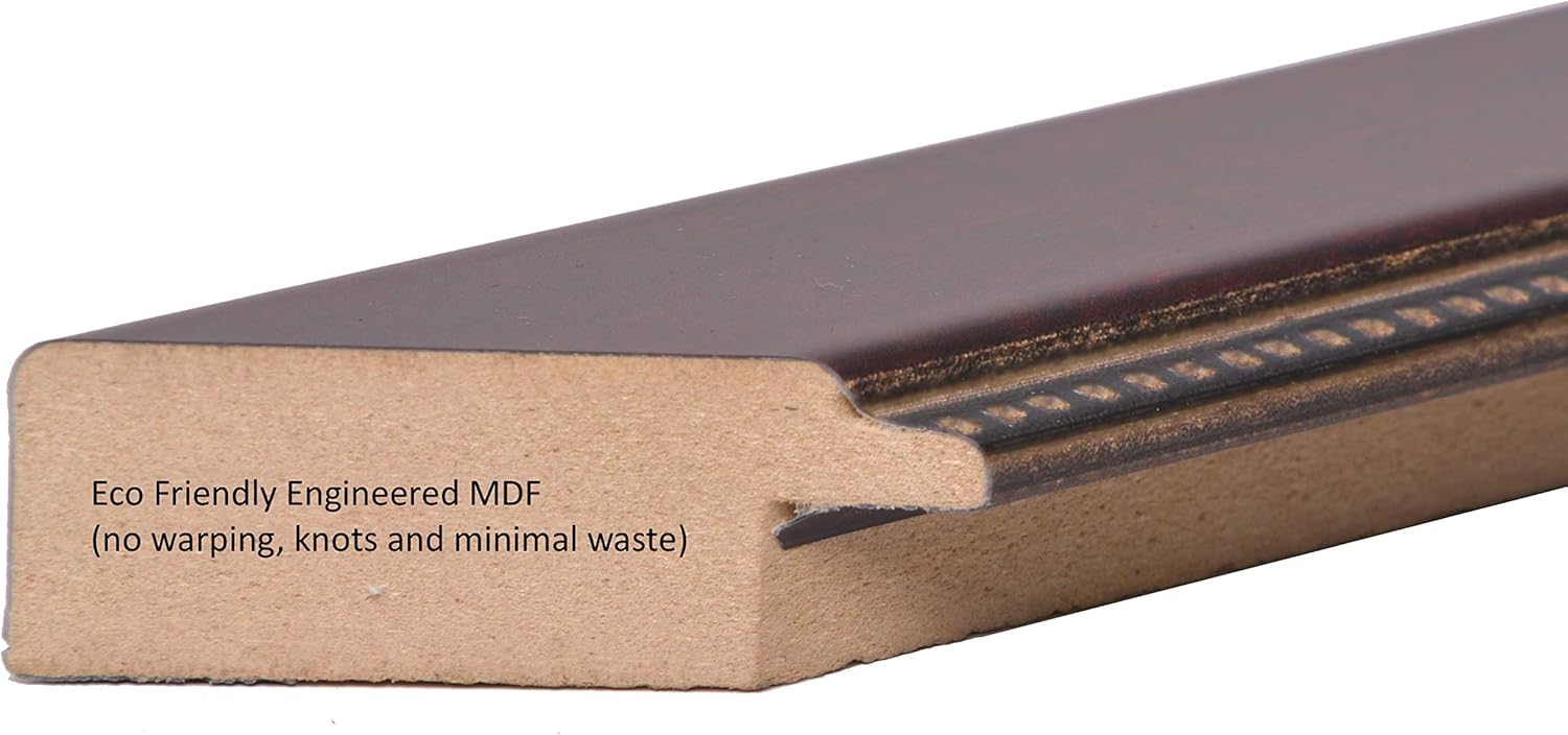 Creative Picture Frames 85x11 Empire Mahogany Diploma Frame with White Mat Glass Easel and Wall Hangers