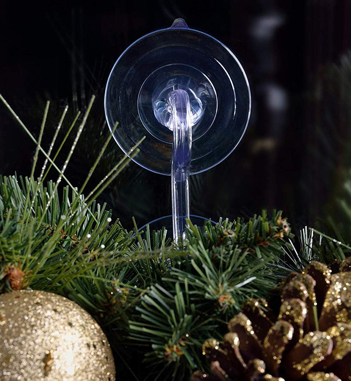 Christmas Wreath Holders Suction Cup Hooks for Glass Windows and Doors