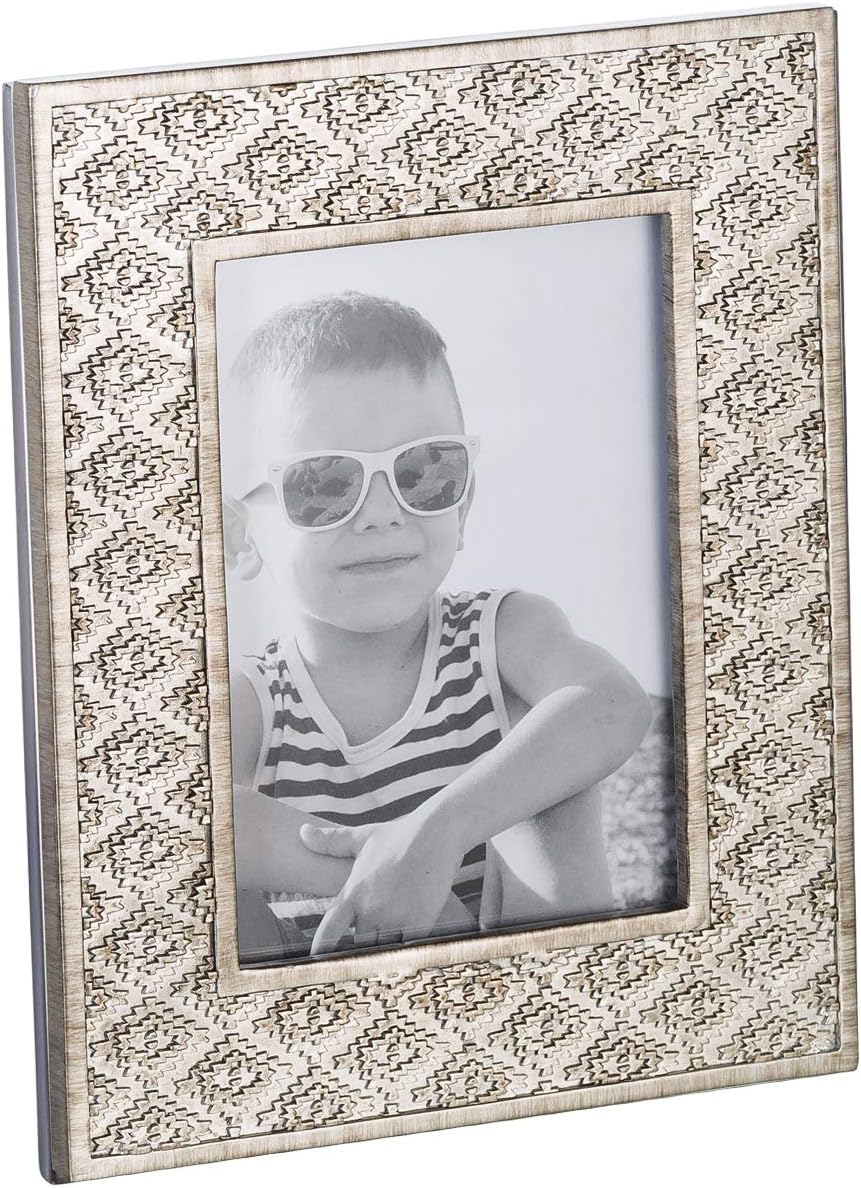 Creative Scents Dublin Silver 5x7 Picture Frame Wall Desk Display