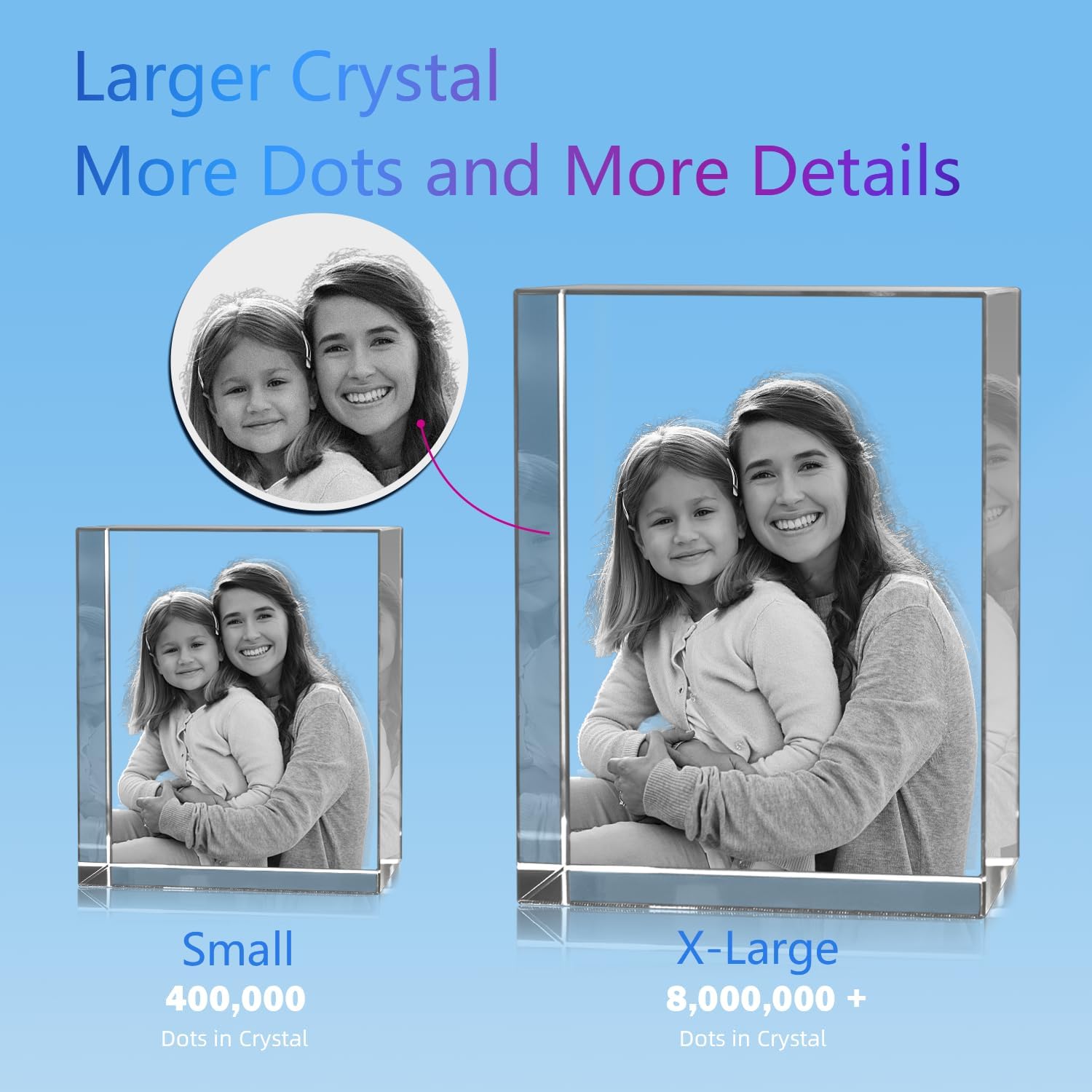 Personalized 3D Crystal Photo Cube With Custom Image