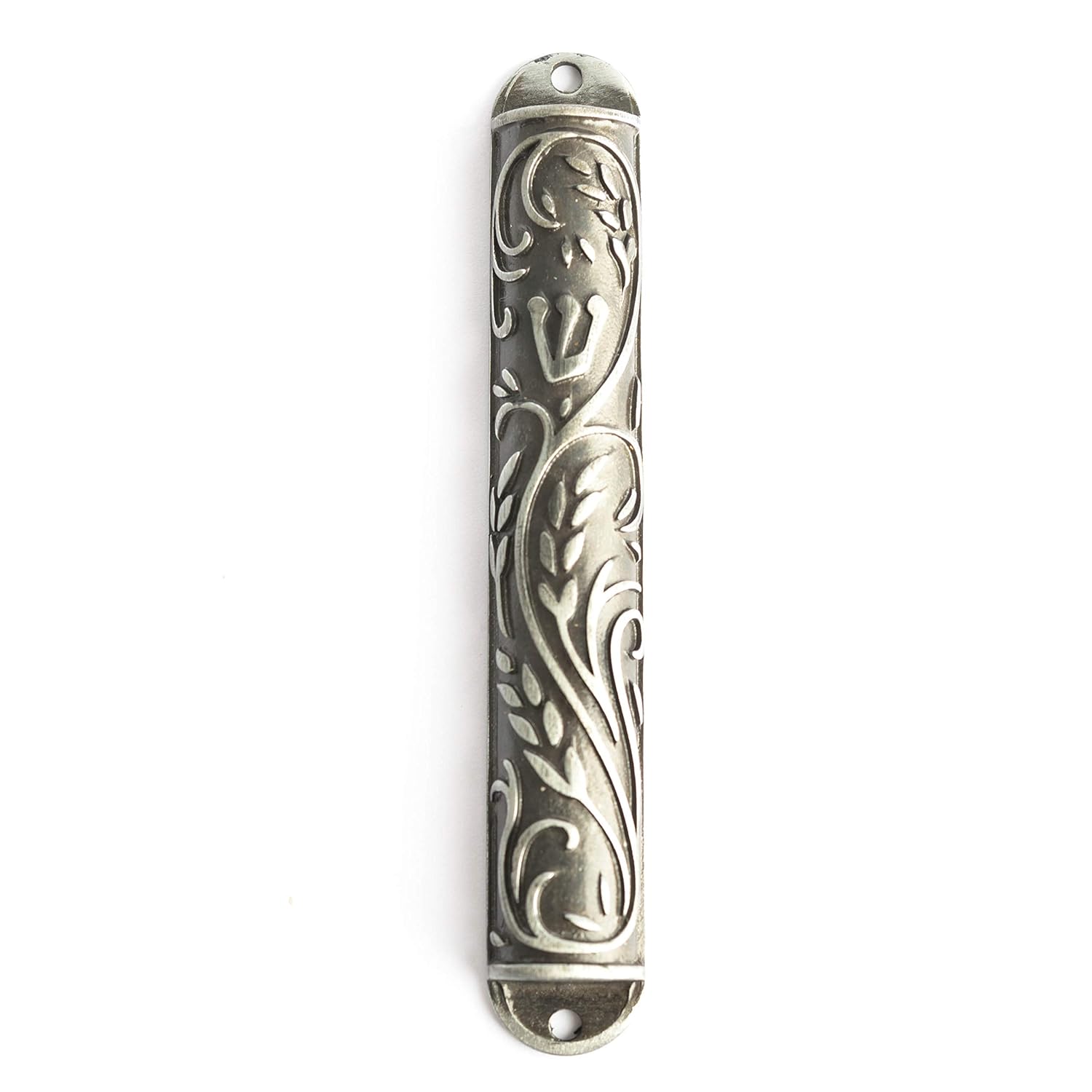 NADAV ART Small Pewter Mezuzah Case with Wheat Design