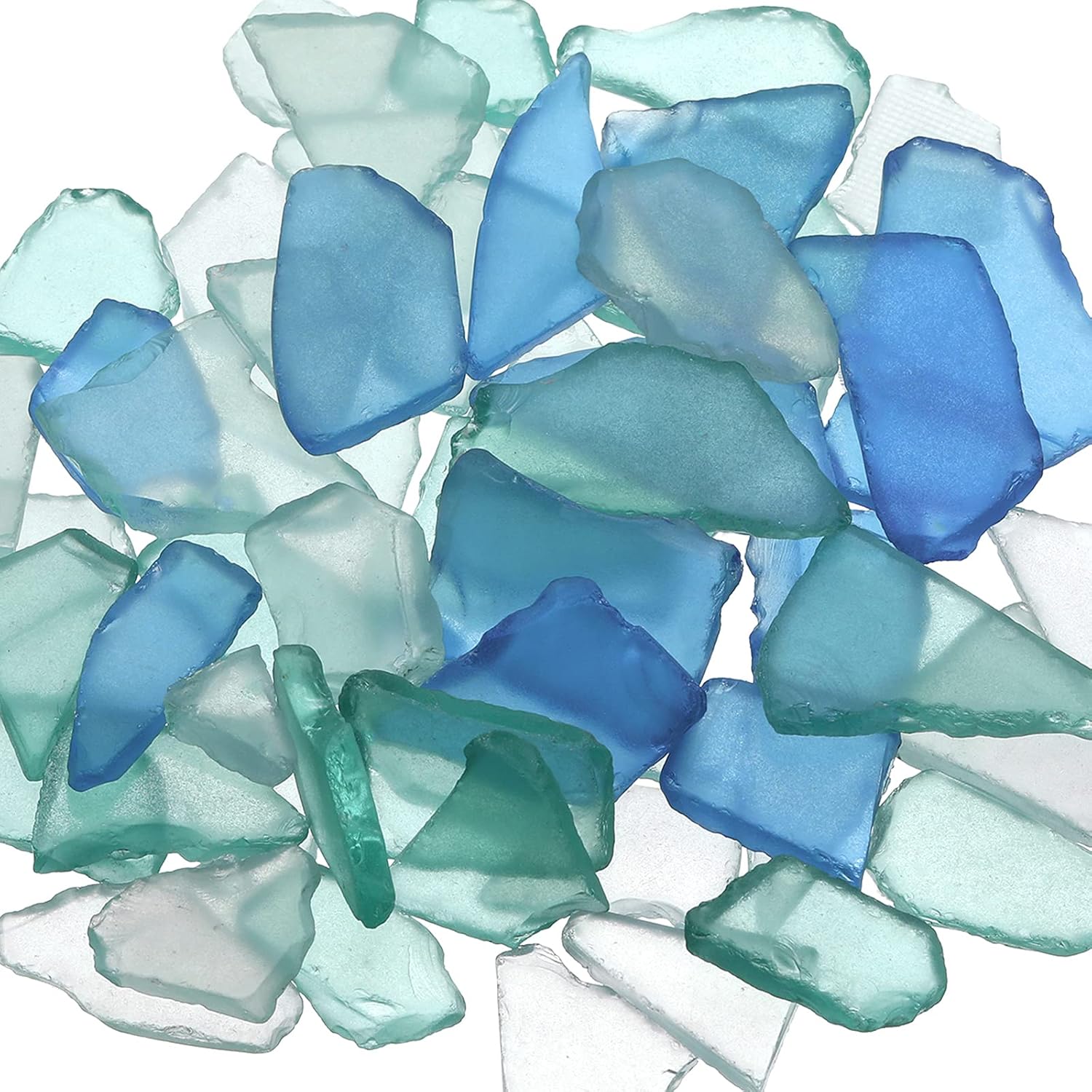 Jetec Sea Glass Vase Filler Decor Blue White Green