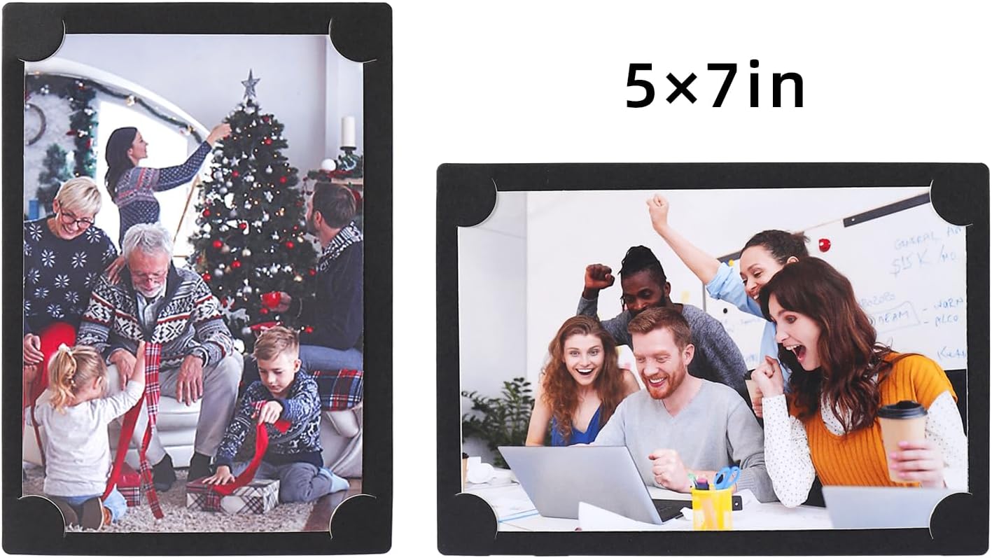 Black Paper Frames 5x7 Set of 10 Cardboard Photo Frame with Easel DIY Crafts