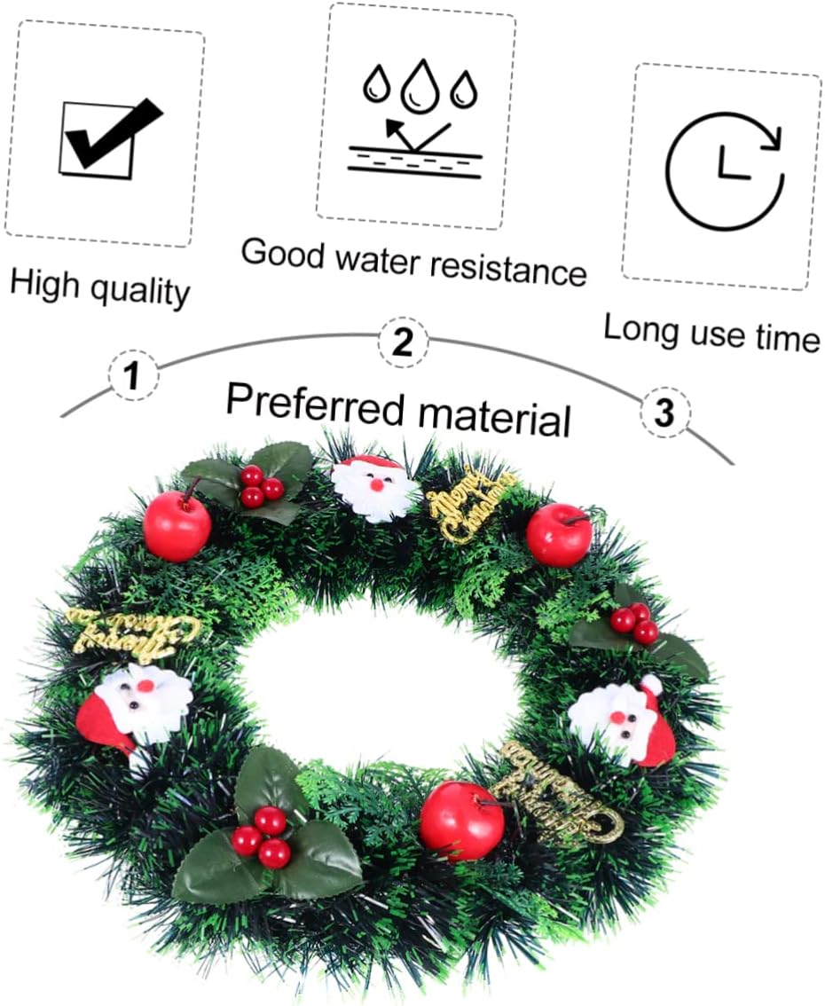 Cabilock Christmas Wreath Door Hanger Garland Snowman Decor for Wall and Party