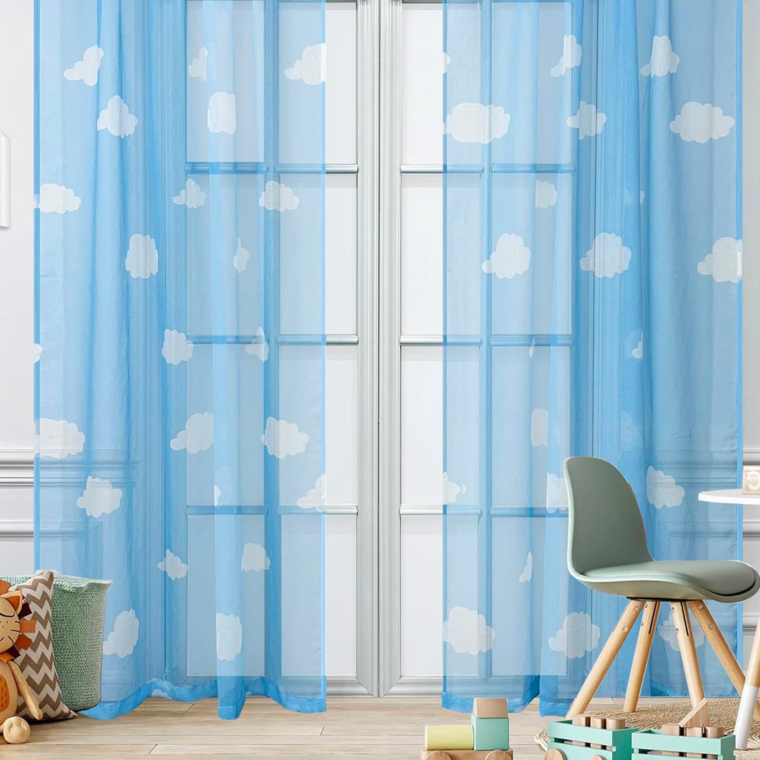 WINYY Sheer Curtain Panel for Kids Room
