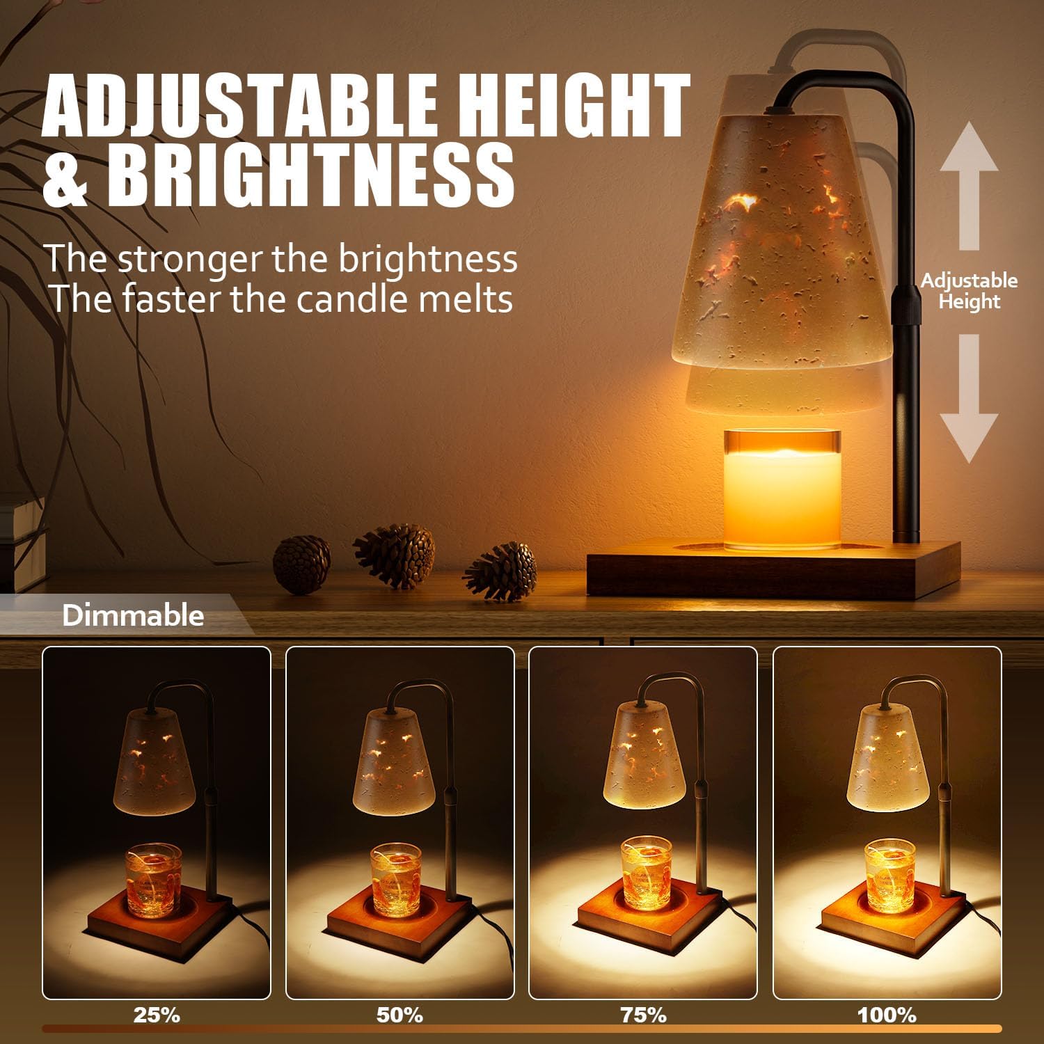 Vance Home Candle Warmer Lamp with Timer and Dimmer