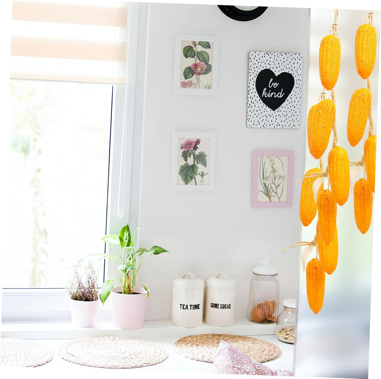 5 Strings Artificial Vegetable Decor Faux Corn for Farmhouse