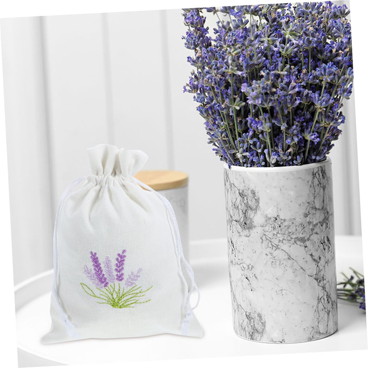 Refillable Drawstring Lavender Sachet Bag for Home Decoration and Gifting