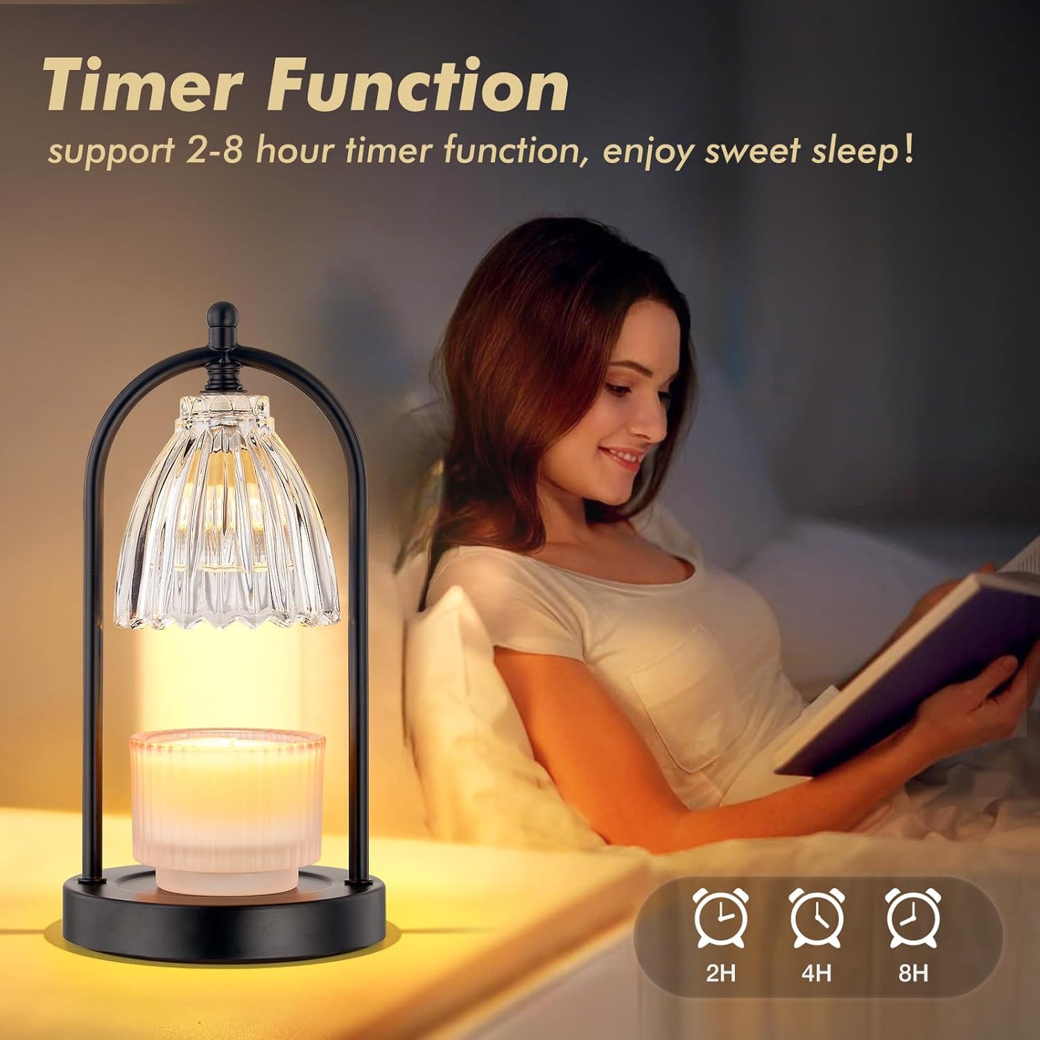 GyroVu Candle Warmer Lamp with Timer and 3-Level Dimming