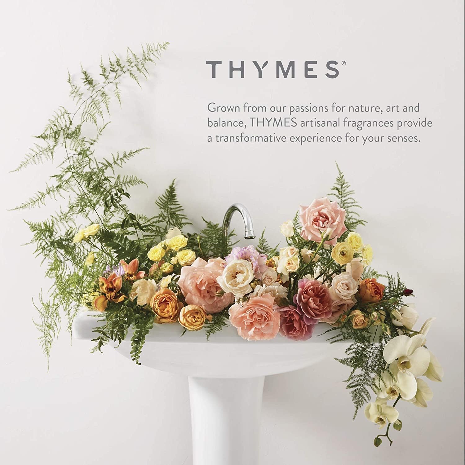 Thymes 8 oz Linen Candle in Matte White Jar
