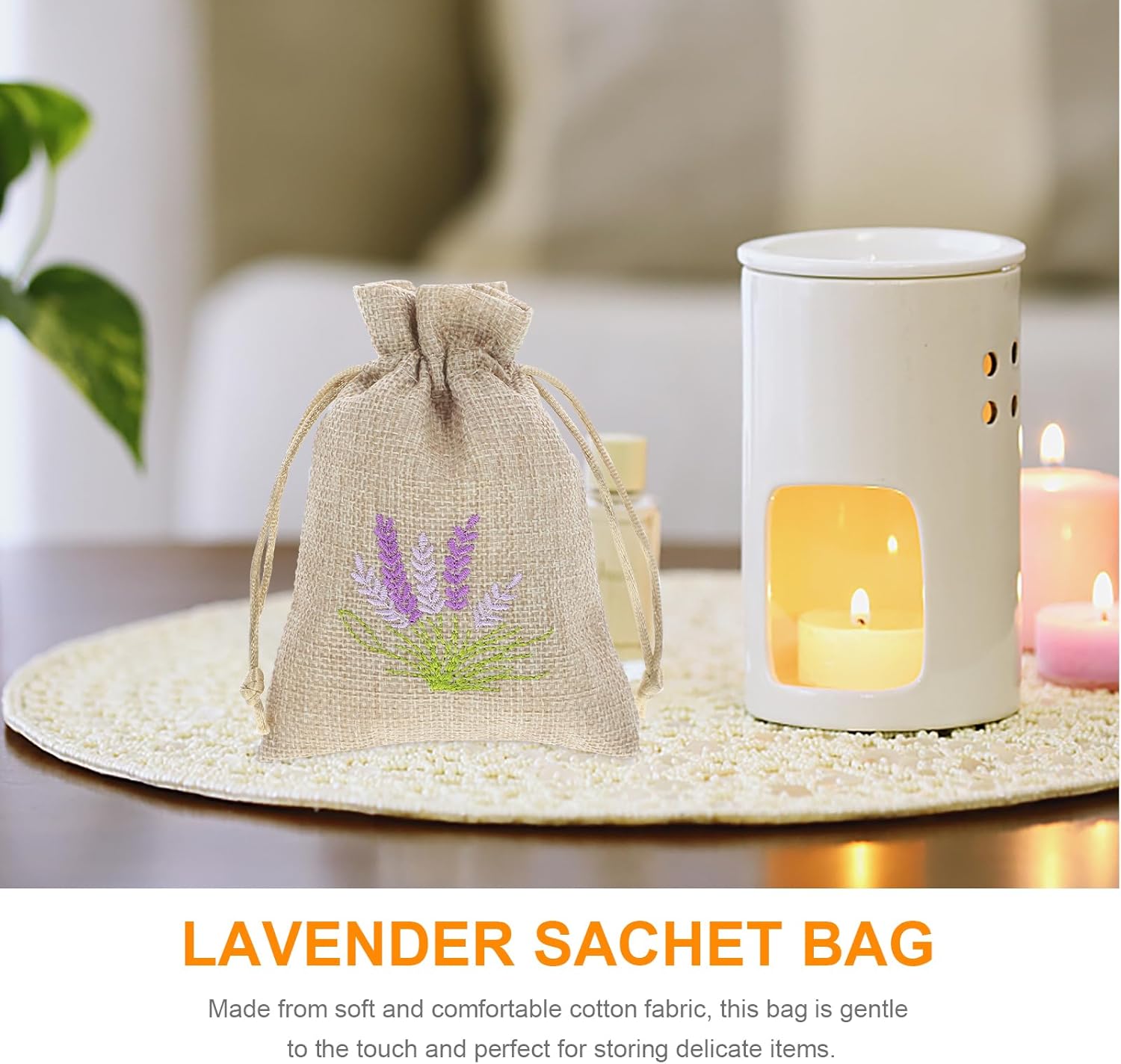 Luxshiny Lavender Scented Linen Sachets 10pcs