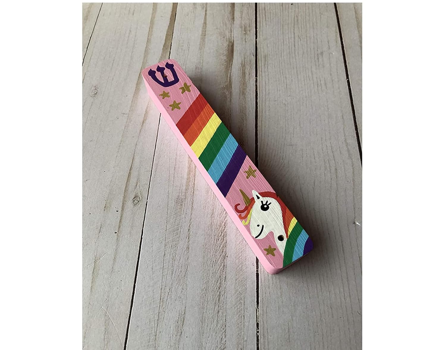 Lea Joelle Pink Unicorn Mezuzah Decor