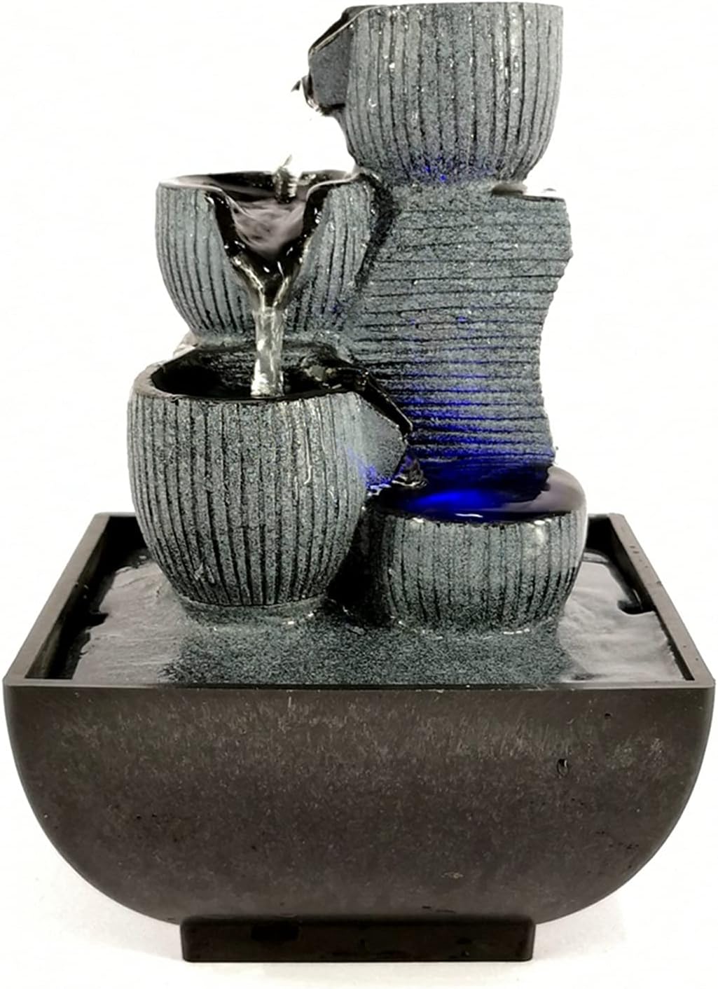 Indoor Fountain with LED Rolling Ball for Home Office Decor