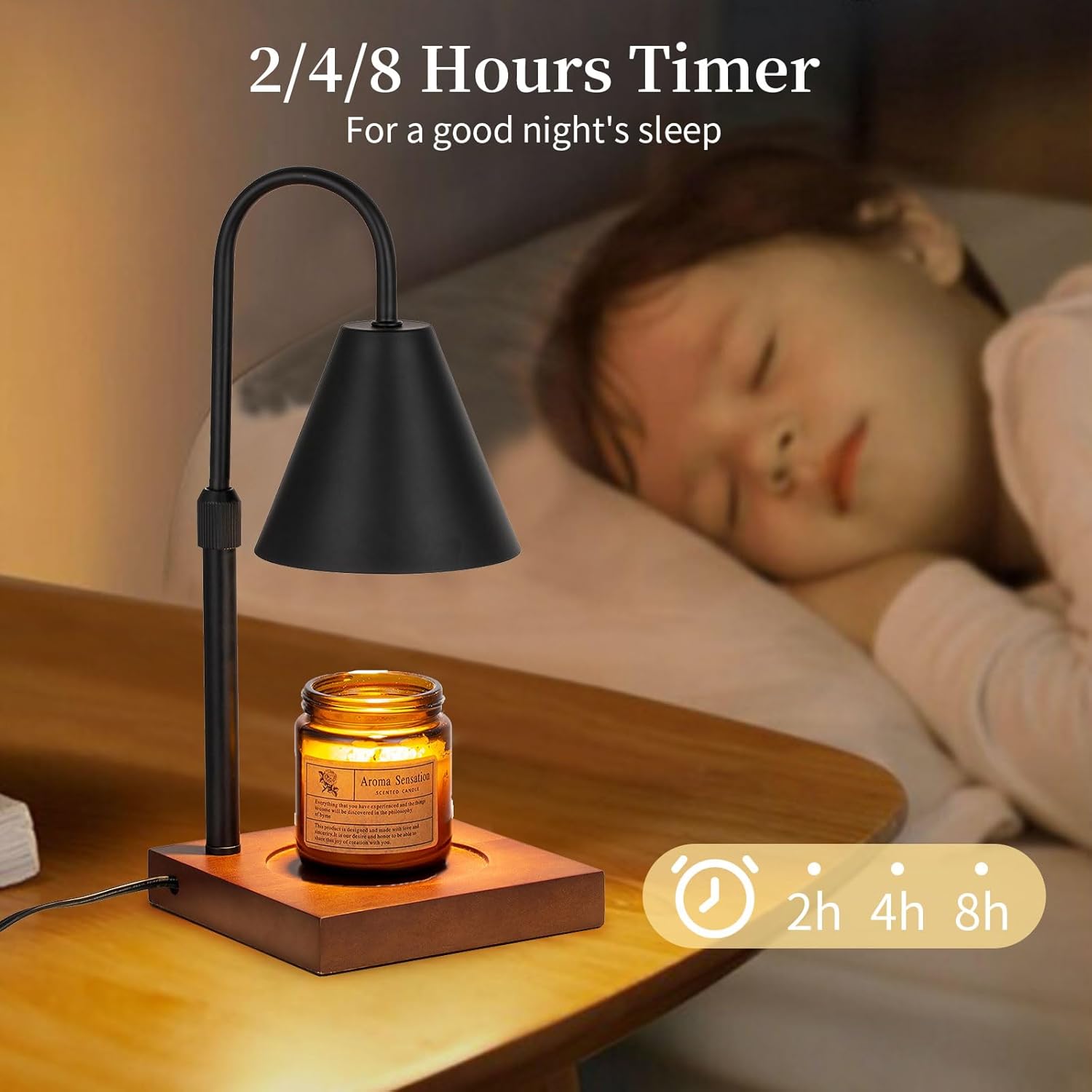 Romadedi Candle Warmer Lamp with Timer and Dimmable Light