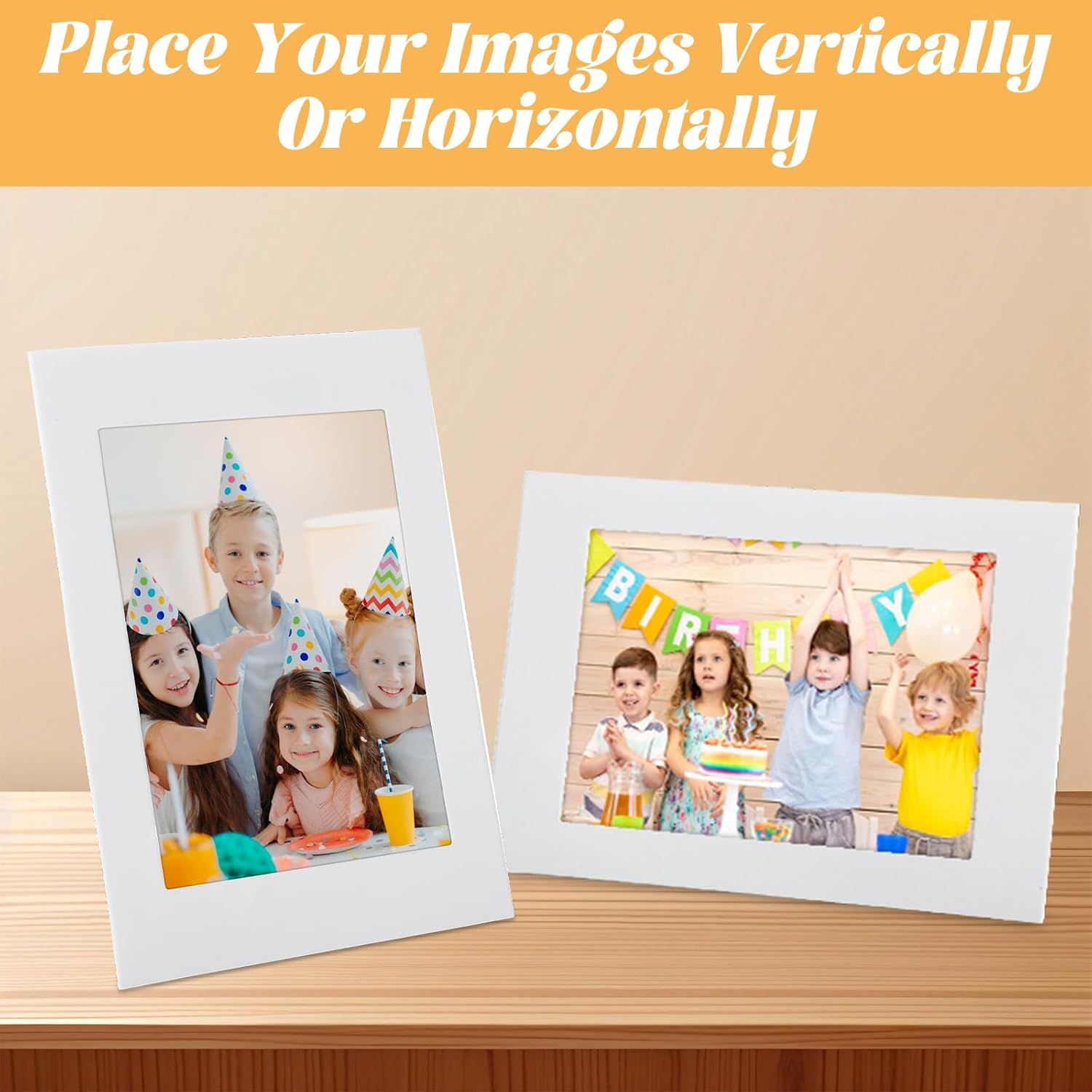 100Pcs Paper Picture Frames with Easel Stand for DIY and Events