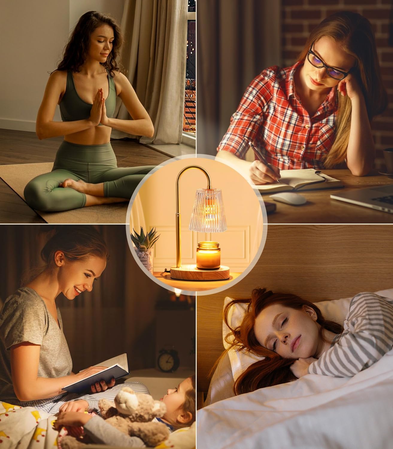 Vanranger Electric Candle Warmer Lamp with Timer and Adjustable Height