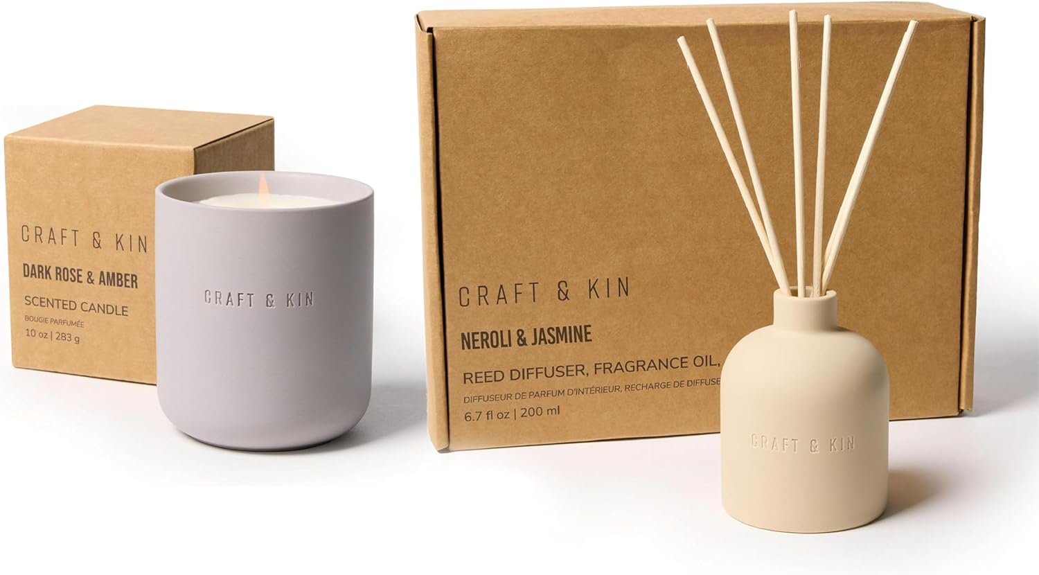 Craft Kin Scented Candle Diffuser Set - Fall Winter Home Fragrance