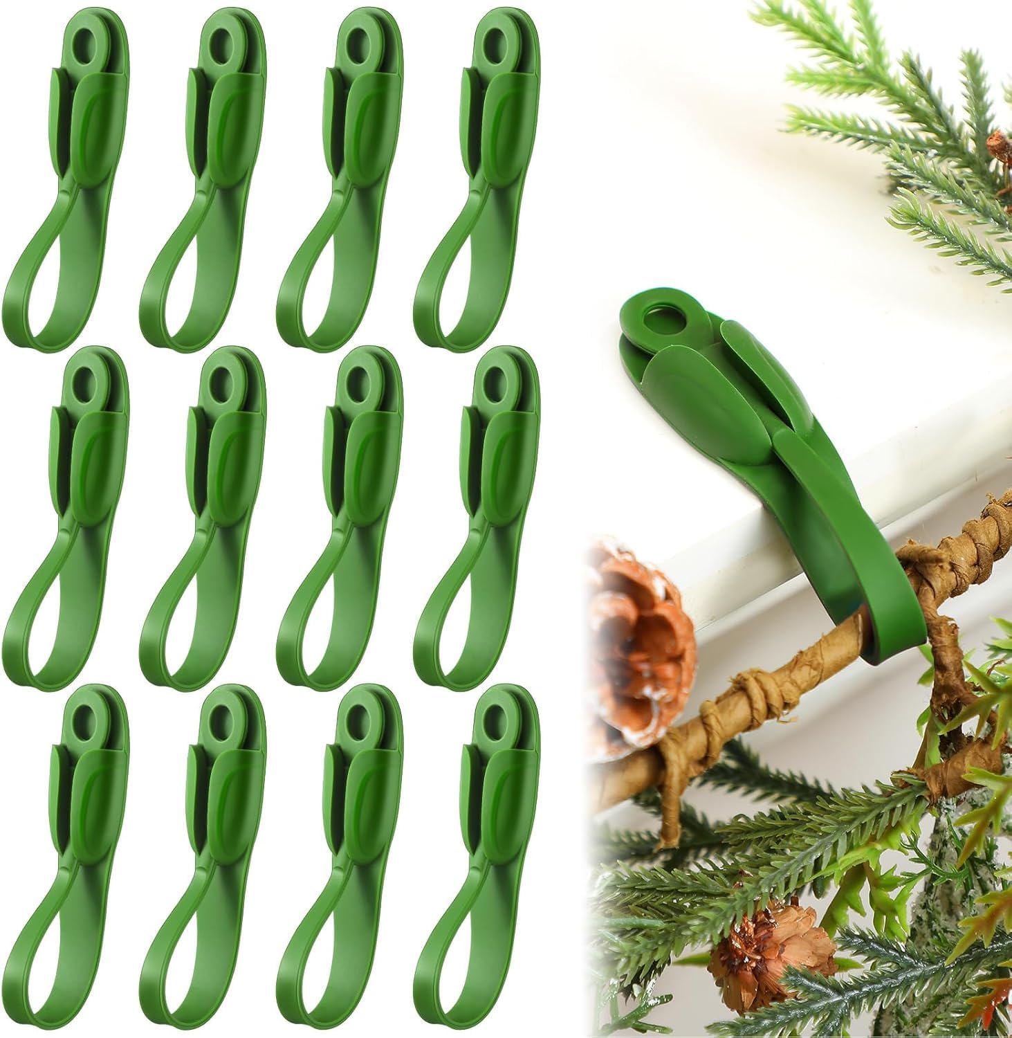 Reusable Christmas Wreath Hanger Set of 12