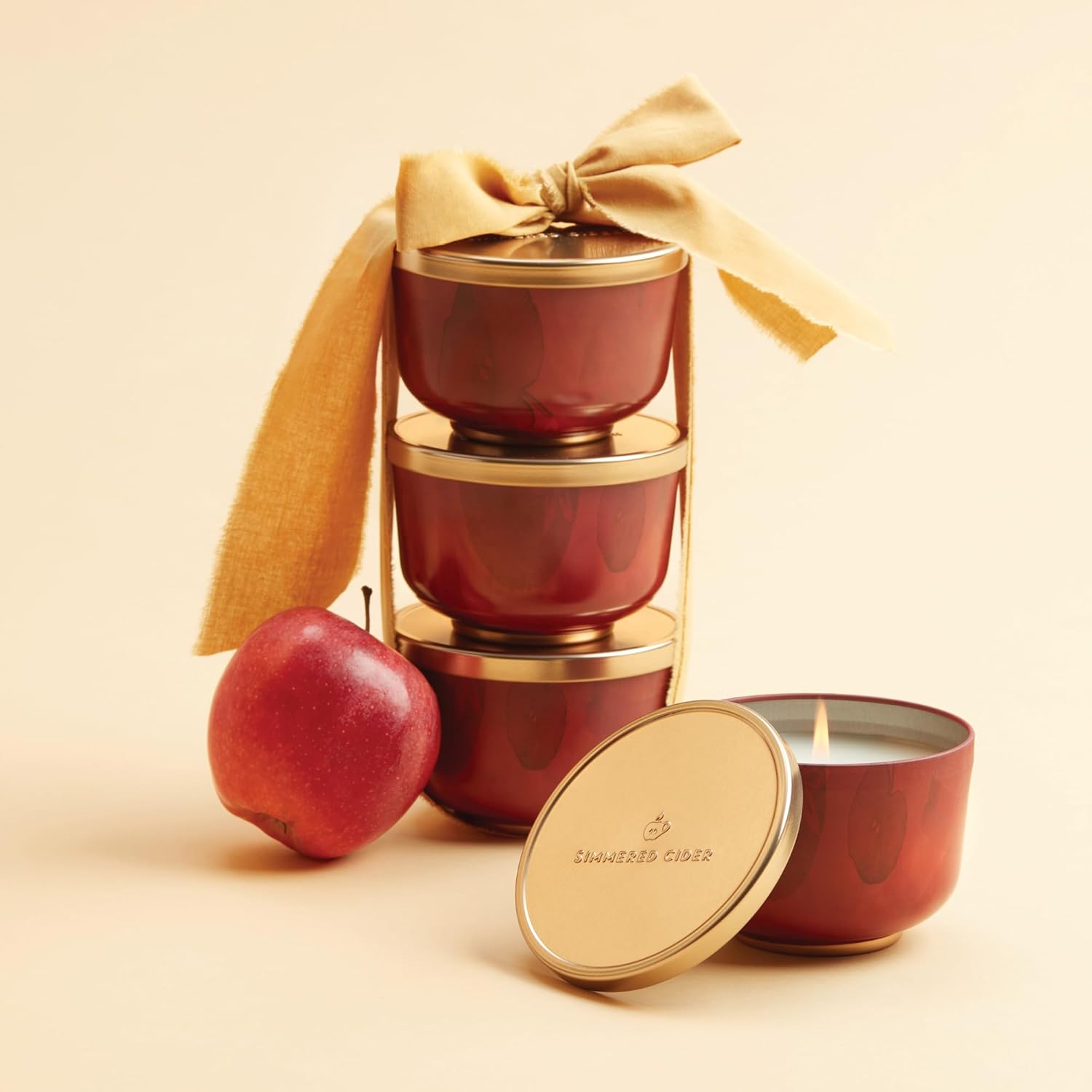 Thymes Simmered Cider Candle Tin with Lid 65 oz