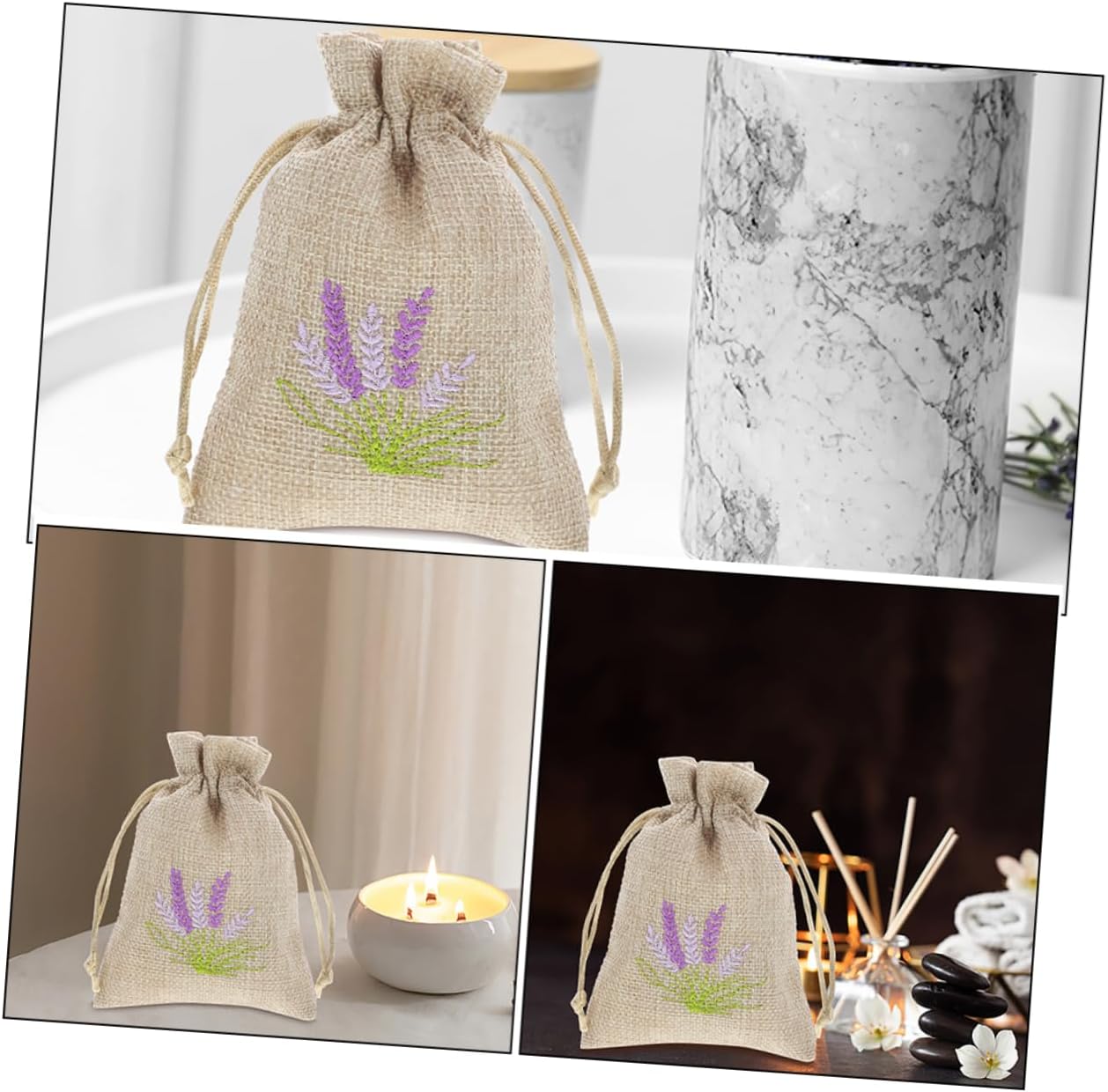 SOESFOUFU 5Pcs Lavender Sachet Bags for Fragrance Storage