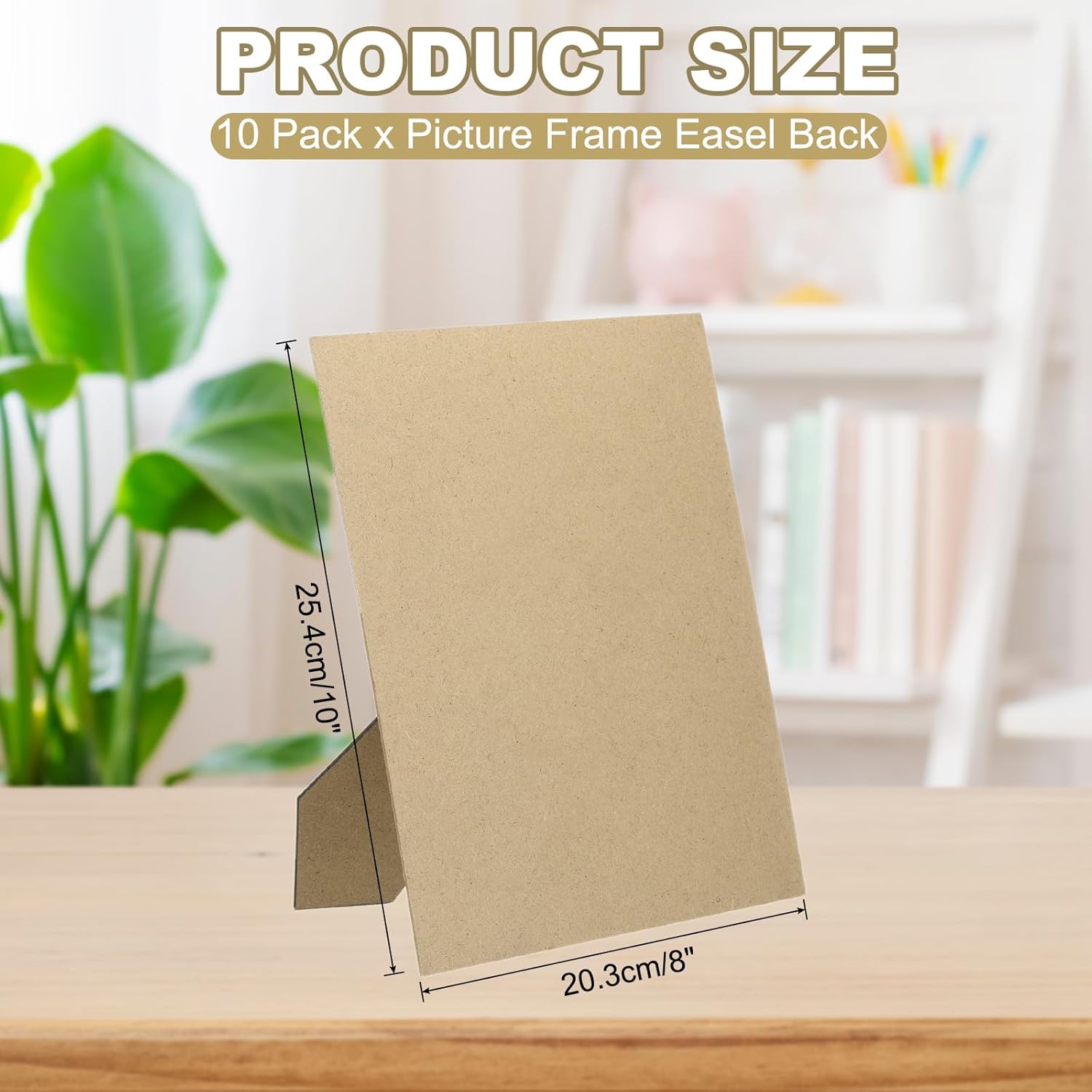PATIKIL 10 Pack Easel Back for Picture Frame Black