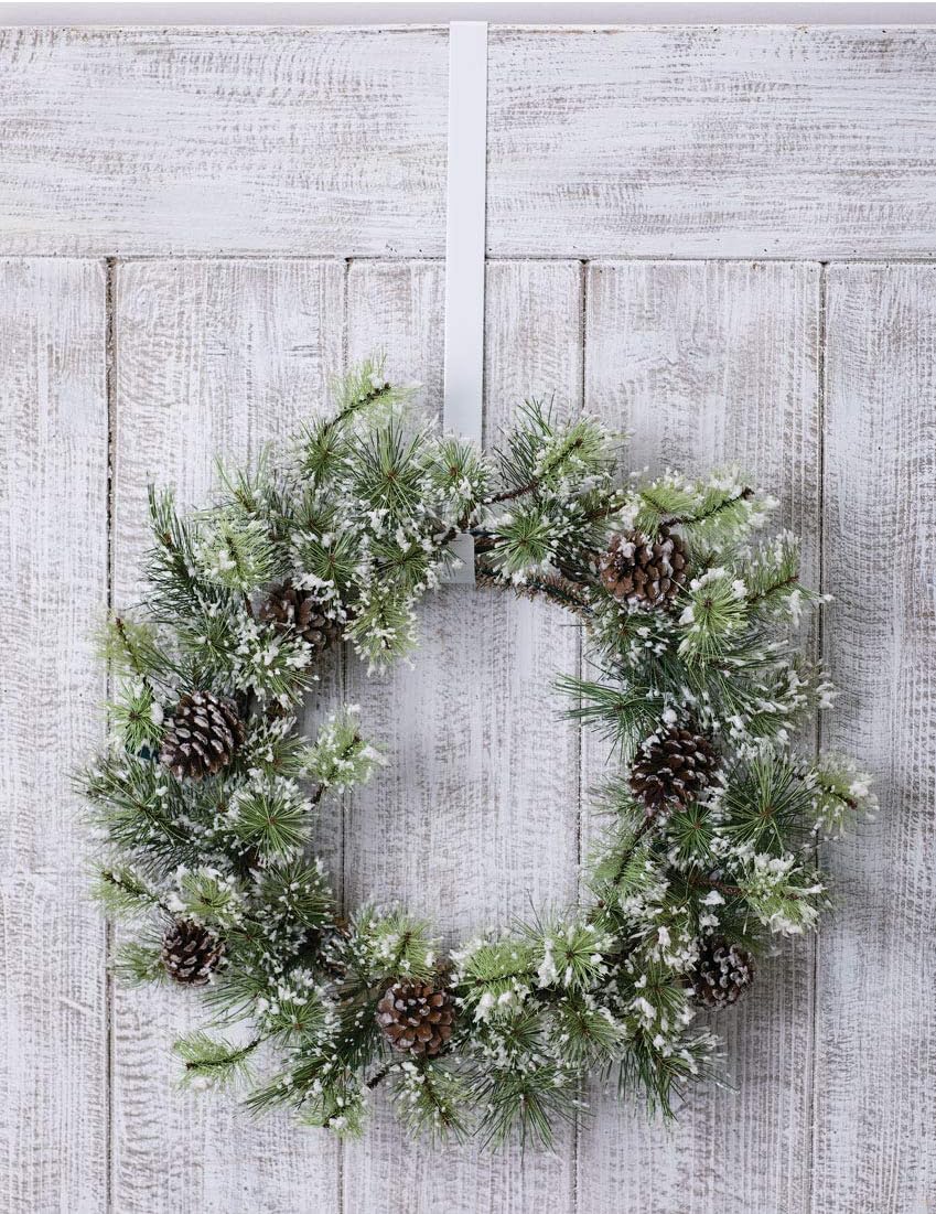 Sullivans 14 Inch White Metal Wreath Hanger