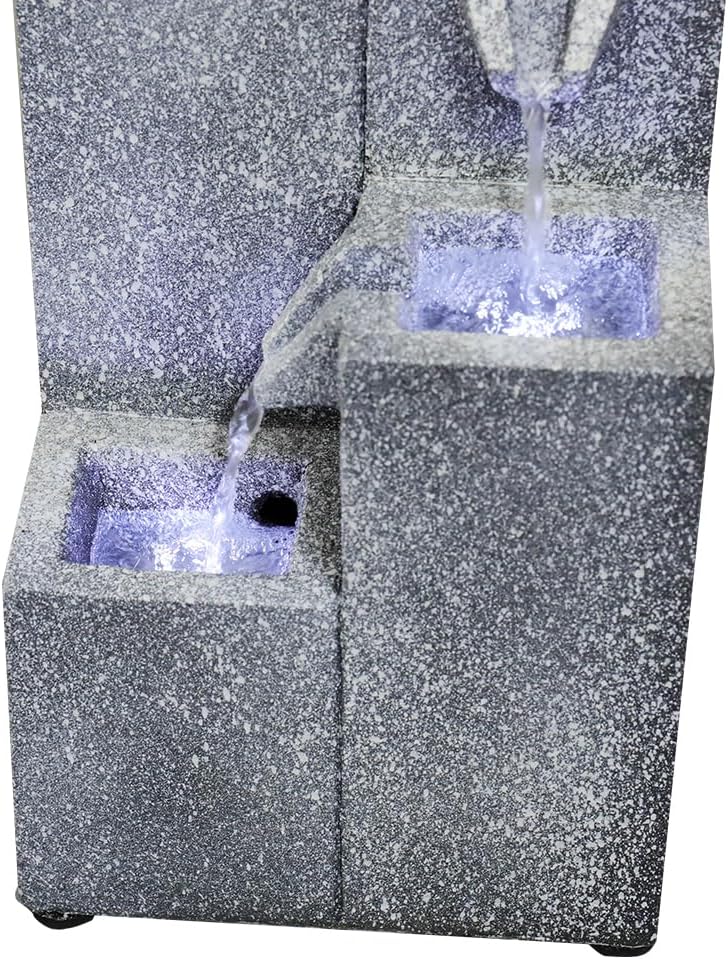 157 inch H Tabletop Fountain with LED Lights