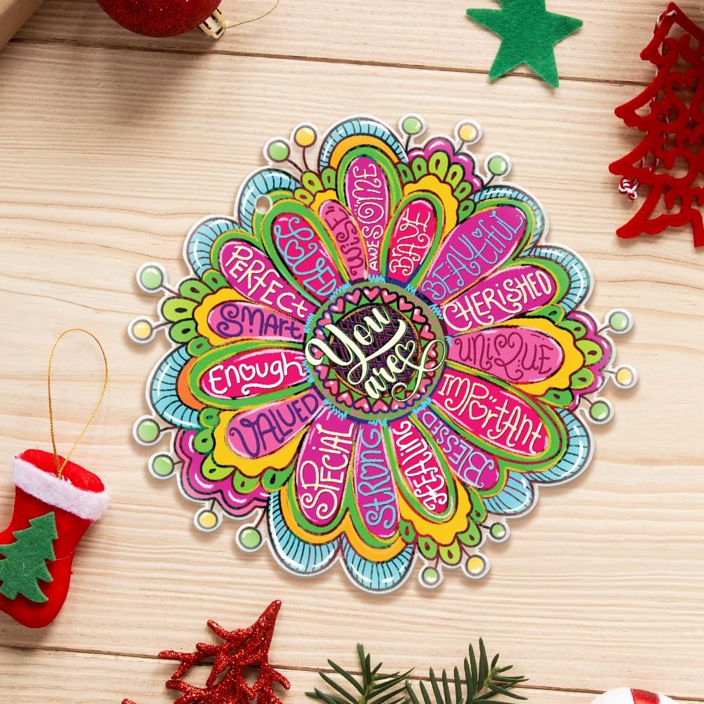Trippy Art Hanging Decorations Clear Acrylic with Bible Quotes