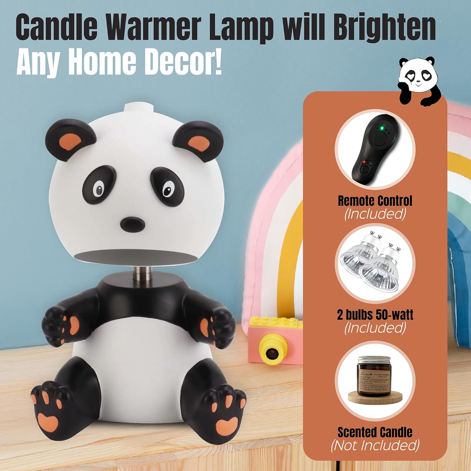 XoooX Panda Bear Candle Warmer Lamp with Timer