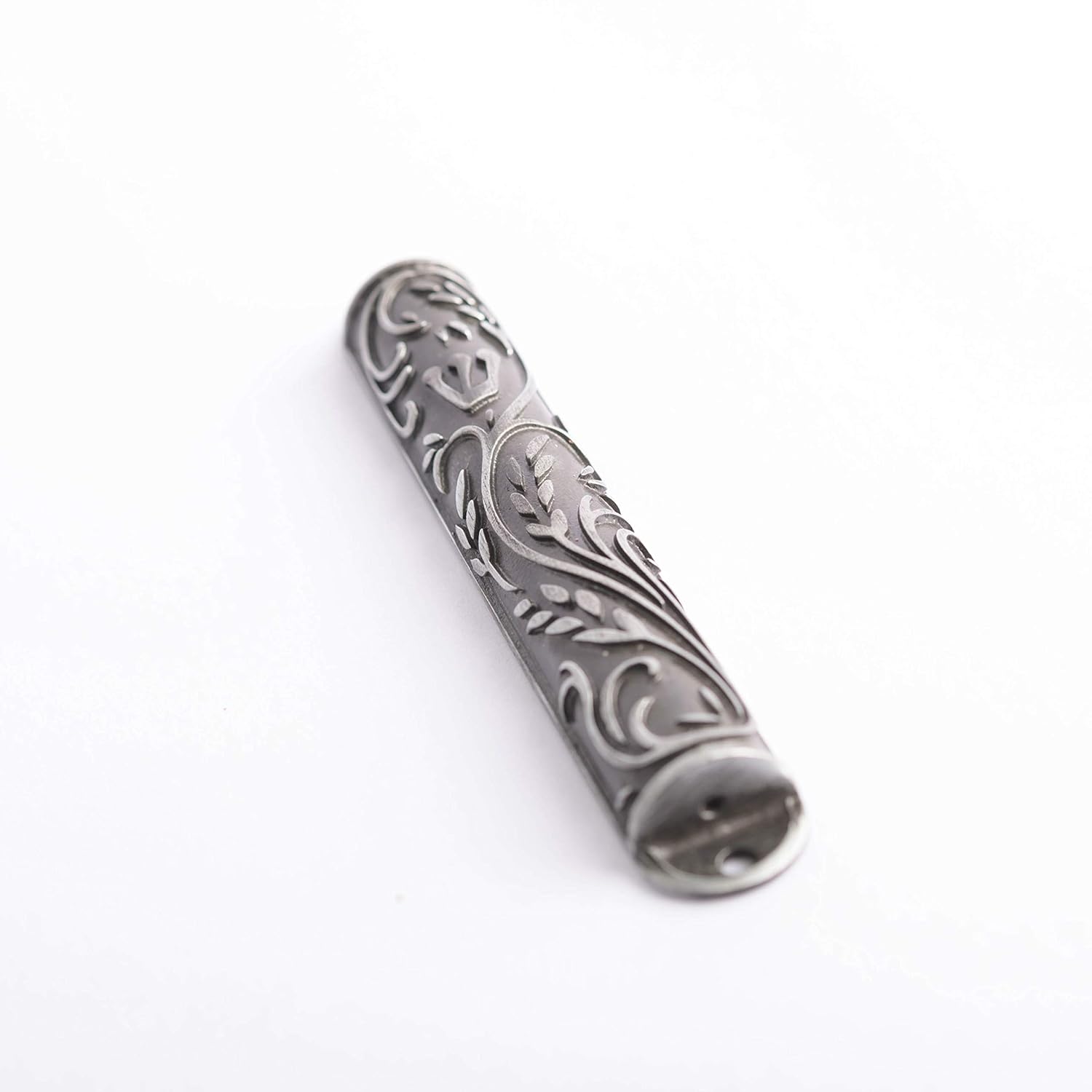 NADAV ART Small Pewter Mezuzah Case with Wheat Design