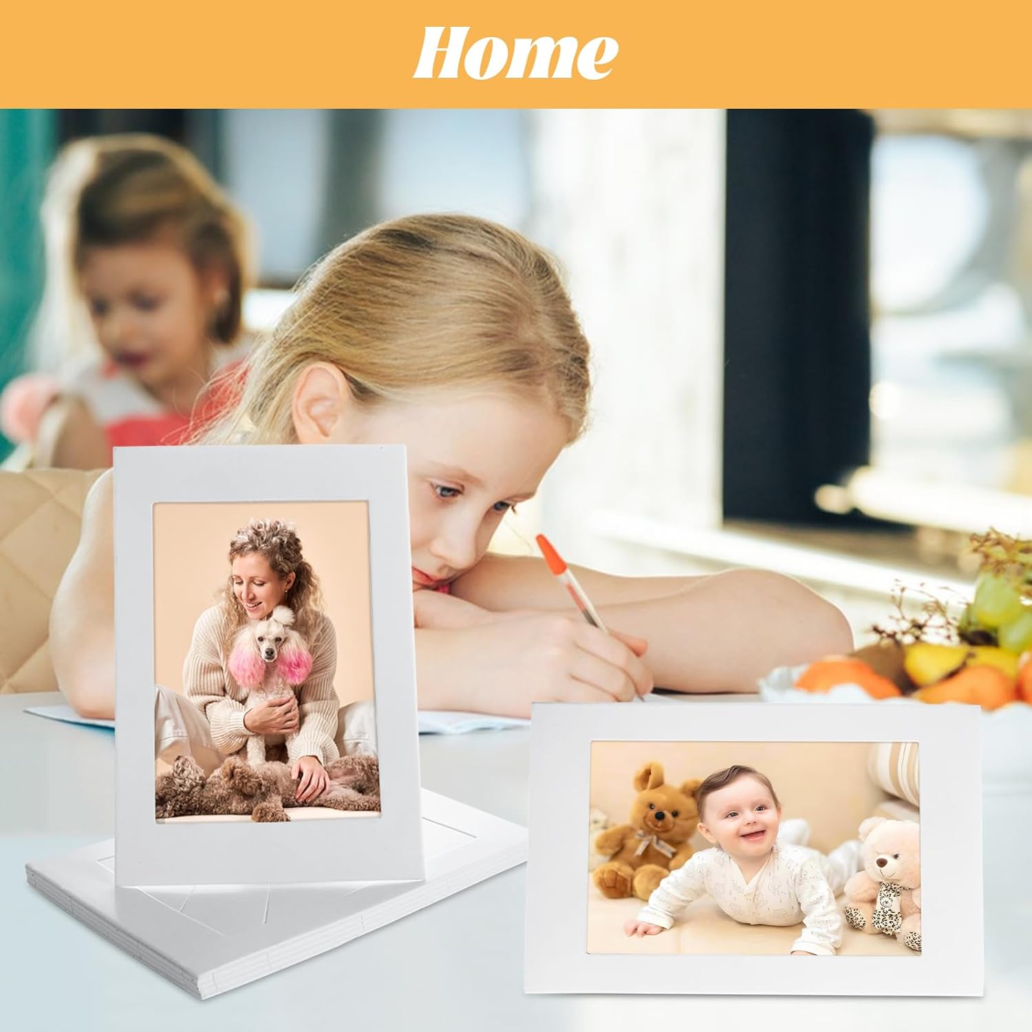 100Pcs Paper Picture Frames with Easel Stand for DIY and Events