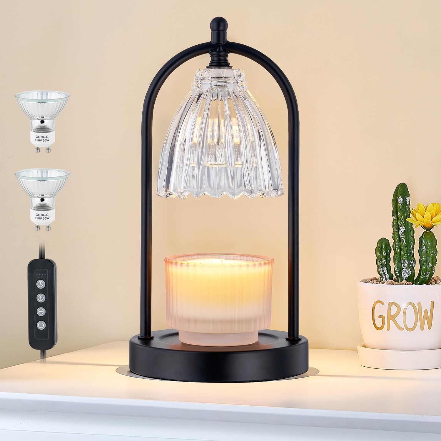 GyroVu Candle Warmer Lamp with Timer and 3-Level Dimming