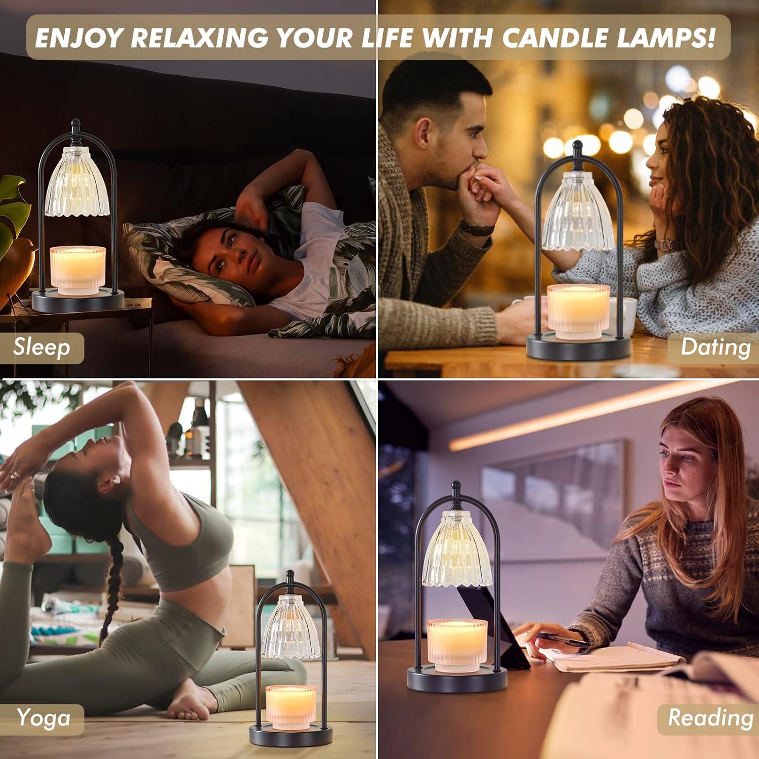 GyroVu Candle Warmer Lamp with Timer and 3-Level Dimming